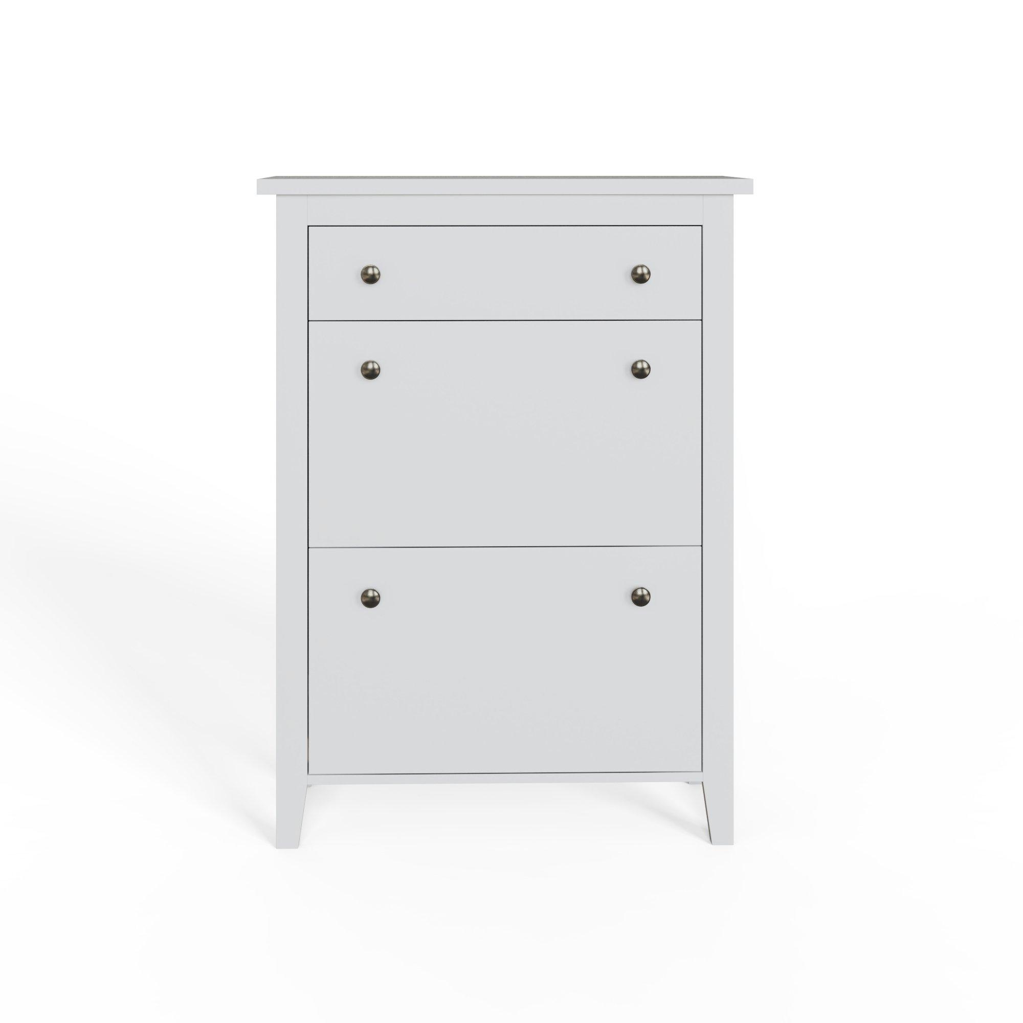 White - GFW - GFW Deluxe Two Tier Shoe Cabinet - 5