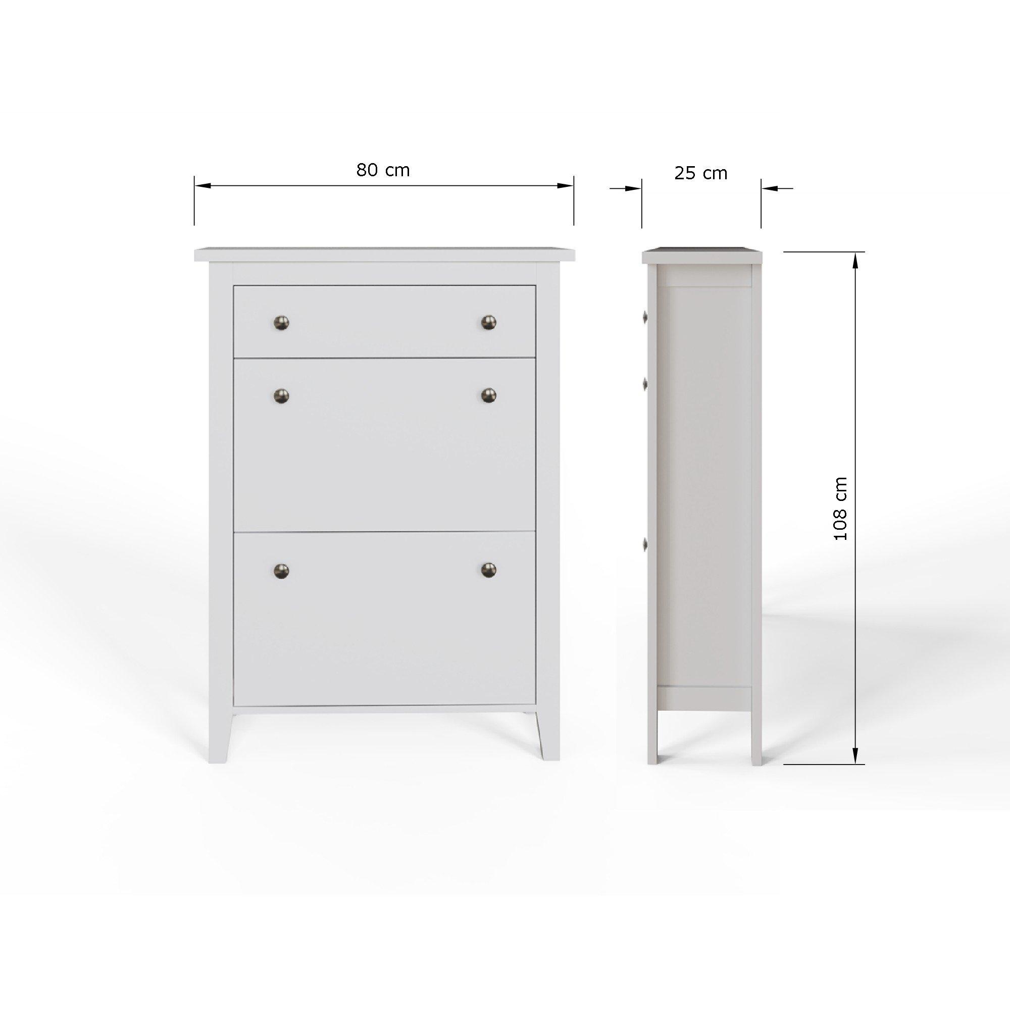 White - GFW - GFW Deluxe Two Tier Shoe Cabinet - 8
