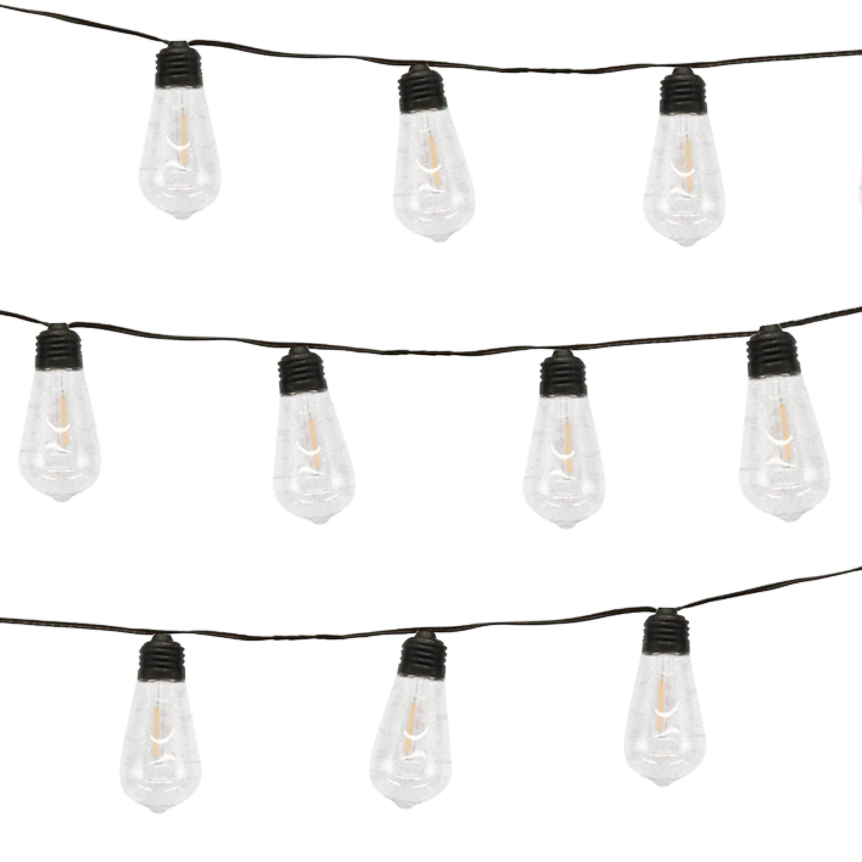 White - Streetwize - 2m Solar Filament LED Bulb String Lights (10 Piece) - 1
