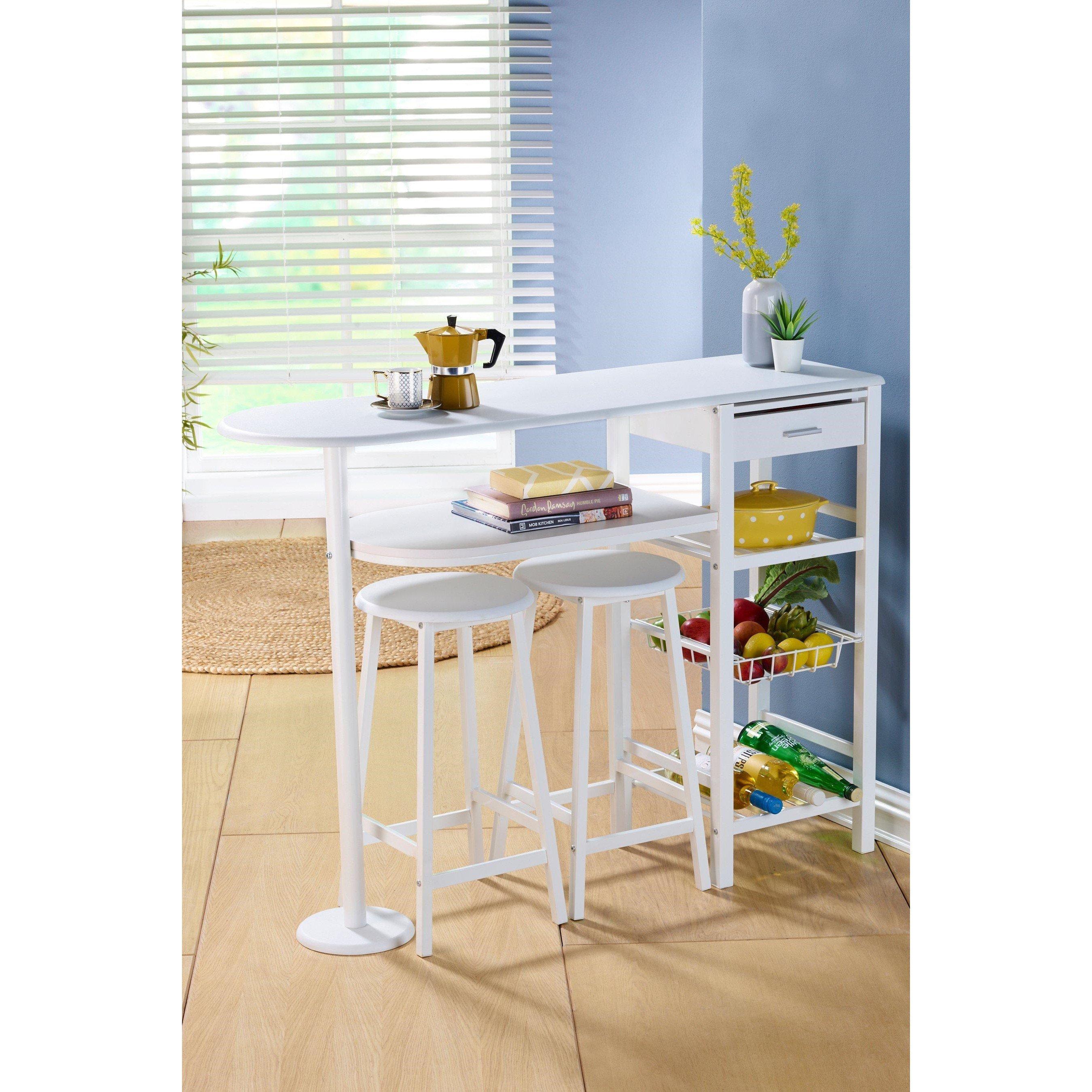 White - Homelife - Breakfast Bar Set - 1