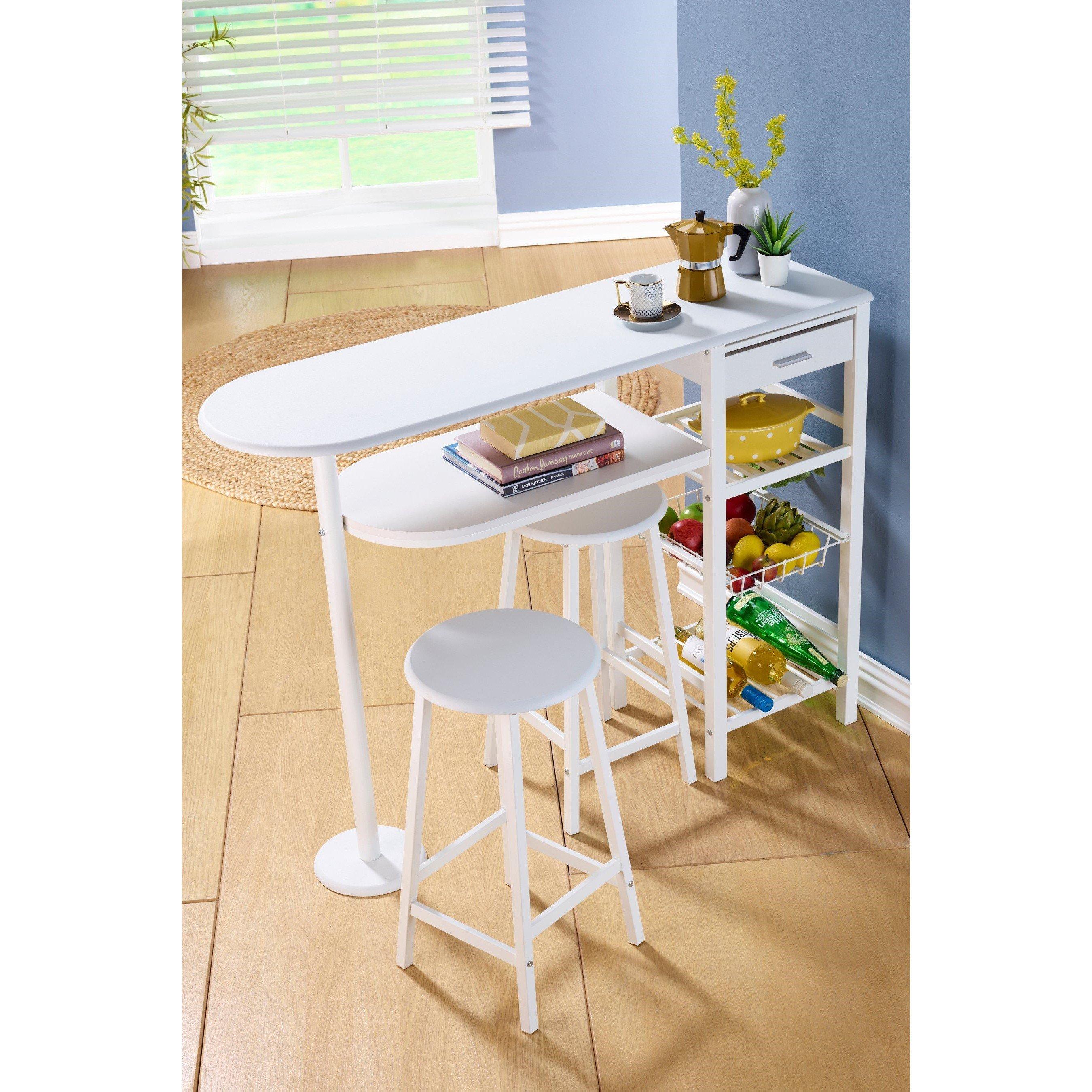 White - Homelife - Breakfast Bar Set - 3