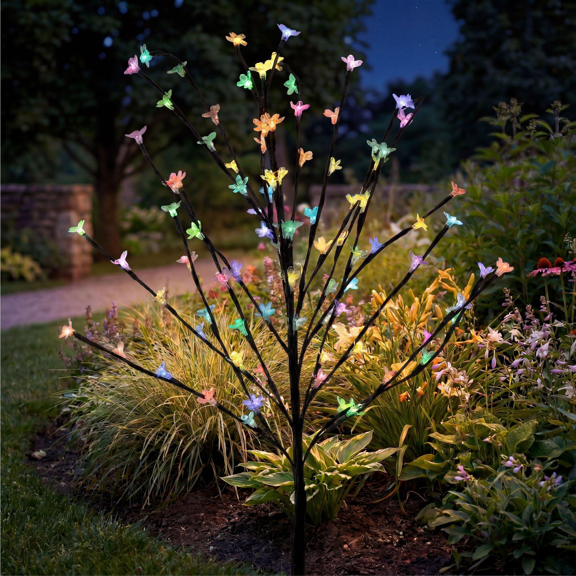 Multi - Streetwize - 120cm Solar-powered Cherry Flower Stake Tree Light - 1