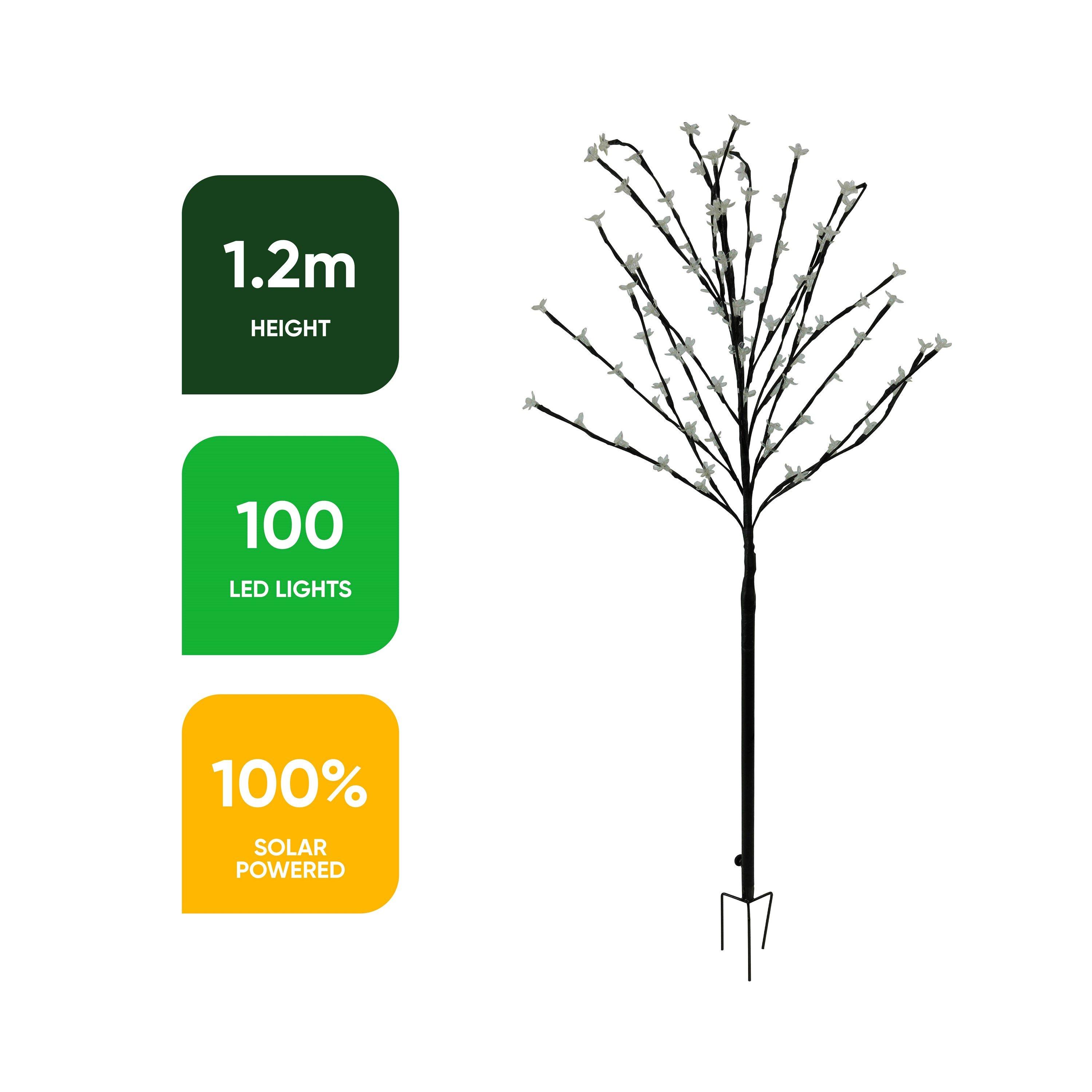 Multi - Streetwize - 120cm Solar-powered Cherry Flower Stake Tree Light - 2