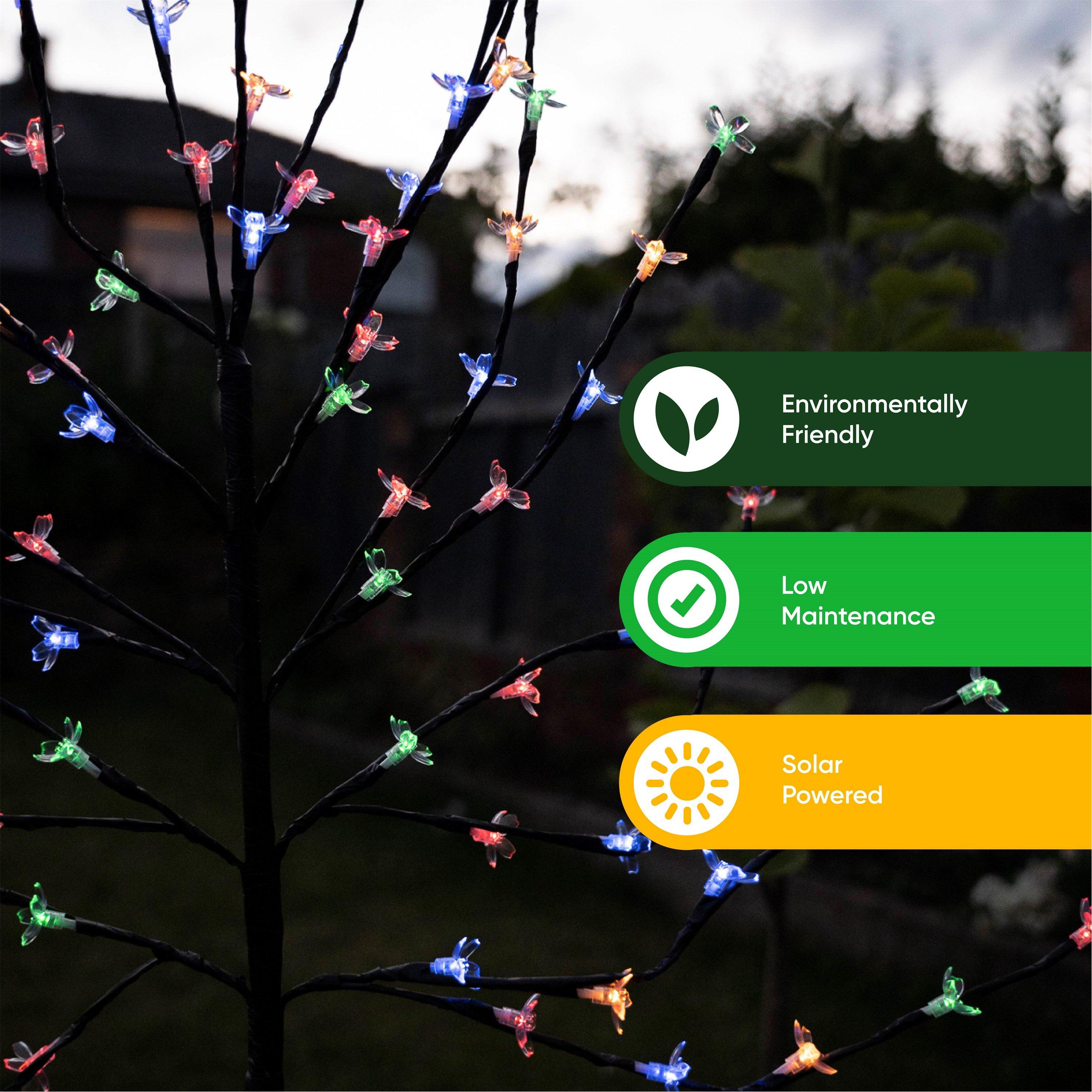 Multi - Streetwize - 120cm Solar-powered Cherry Flower Stake Tree Light - 4
