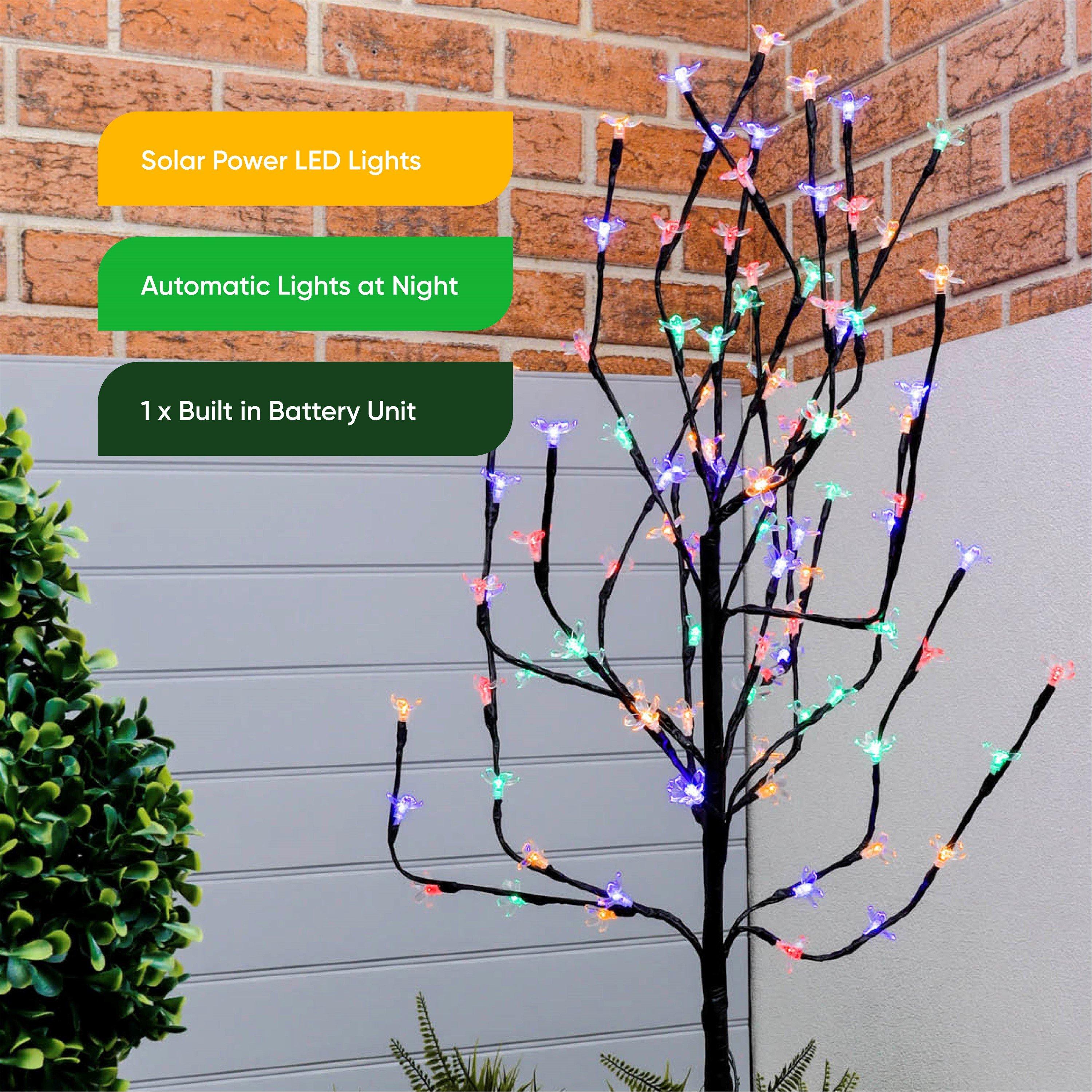 Multi - Streetwize - 120cm Solar-powered Cherry Flower Stake Tree Light - 6