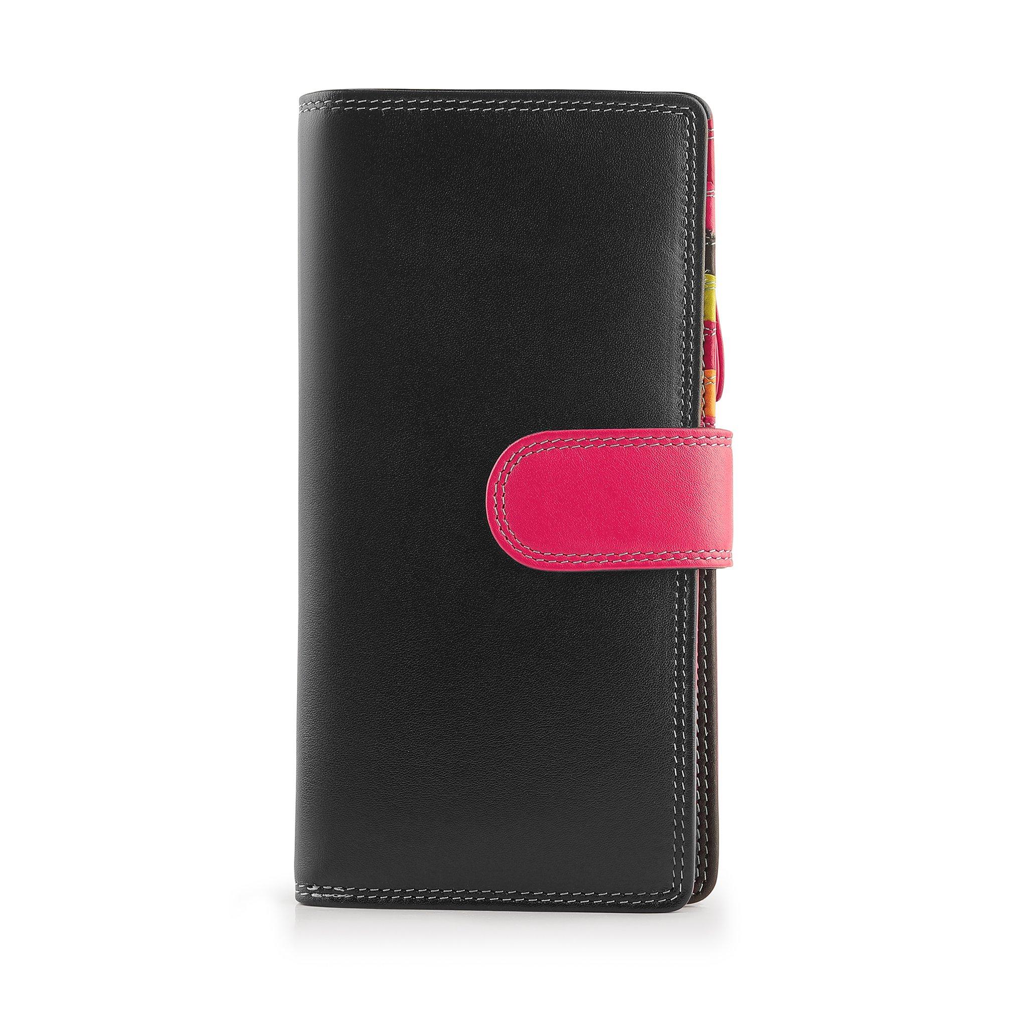 Primehide Leather Women's London Collection Vertical Purse - Black - 9 x 18