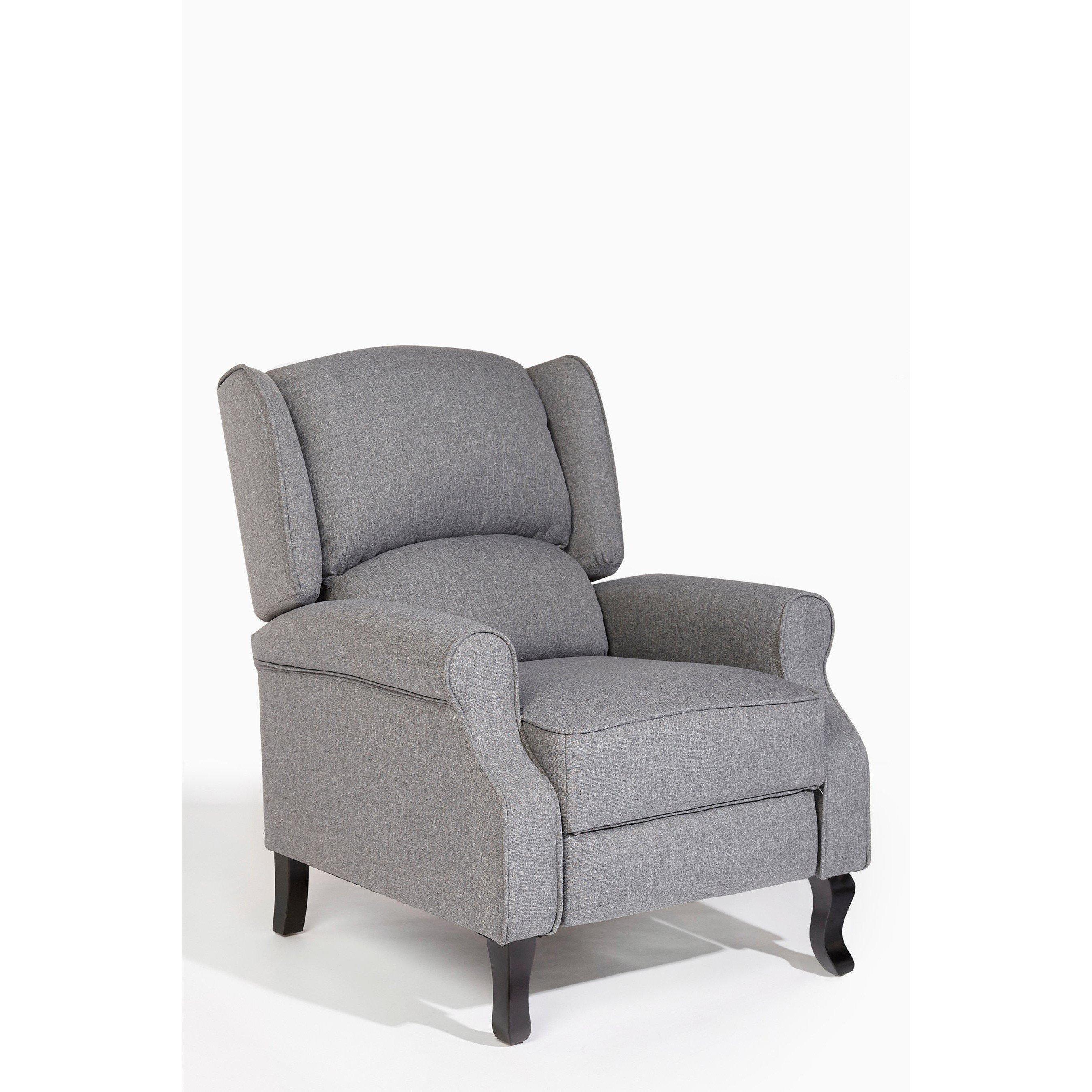 Grey - Homelife - Classic Fabric Recliner Armchair - 2