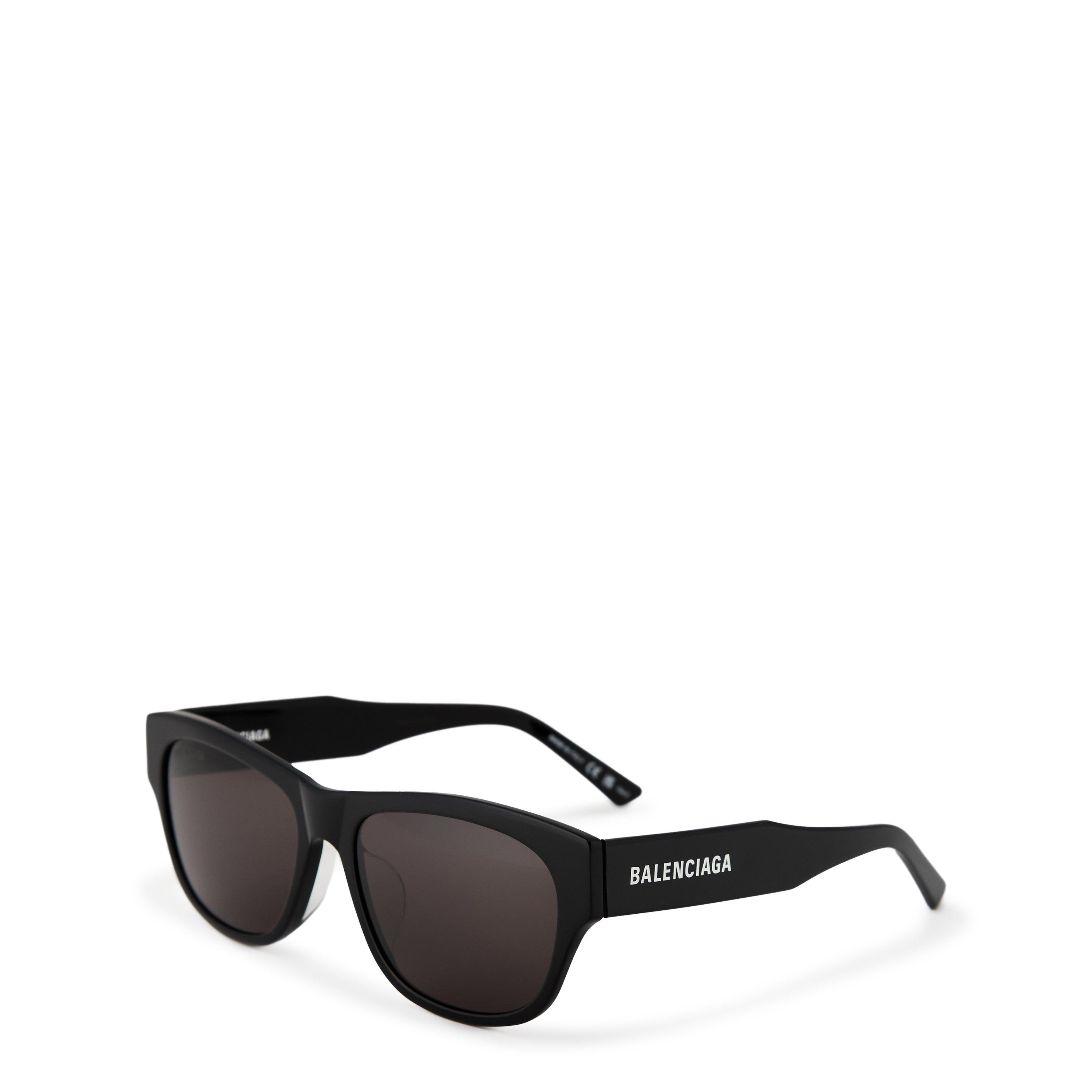Balenciaga Acetate Rectangular Sunglasses - Black Grey 001