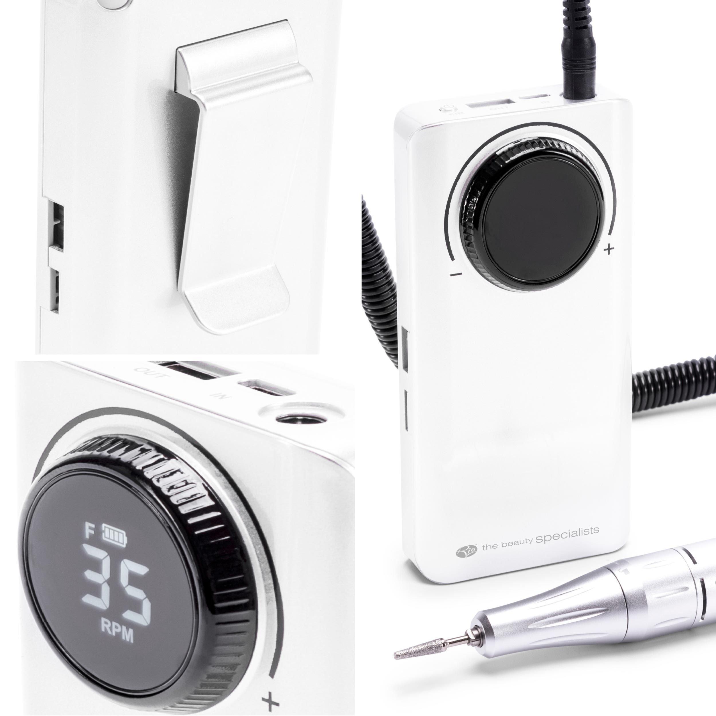 White - Rio - Rio Professional Electric Nail File with Portable - 4