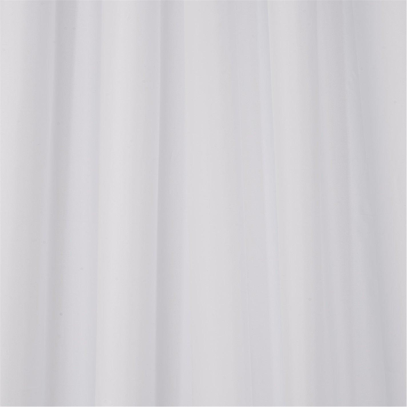White - Croydex - Croydex White Textile Hook N Hang Shower Curtain - 3