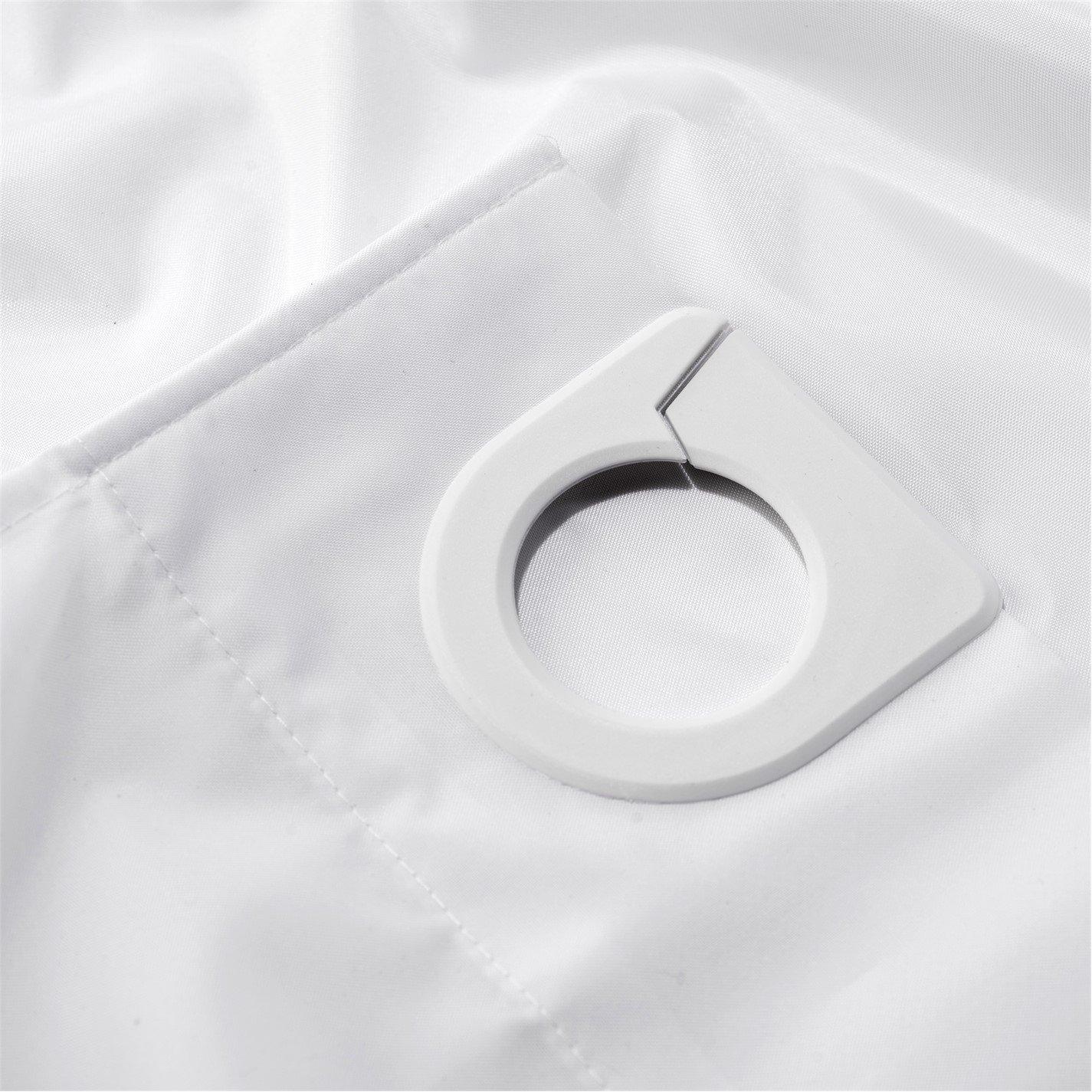 White - Croydex - Croydex White Textile Hook N Hang Shower Curtain - 4