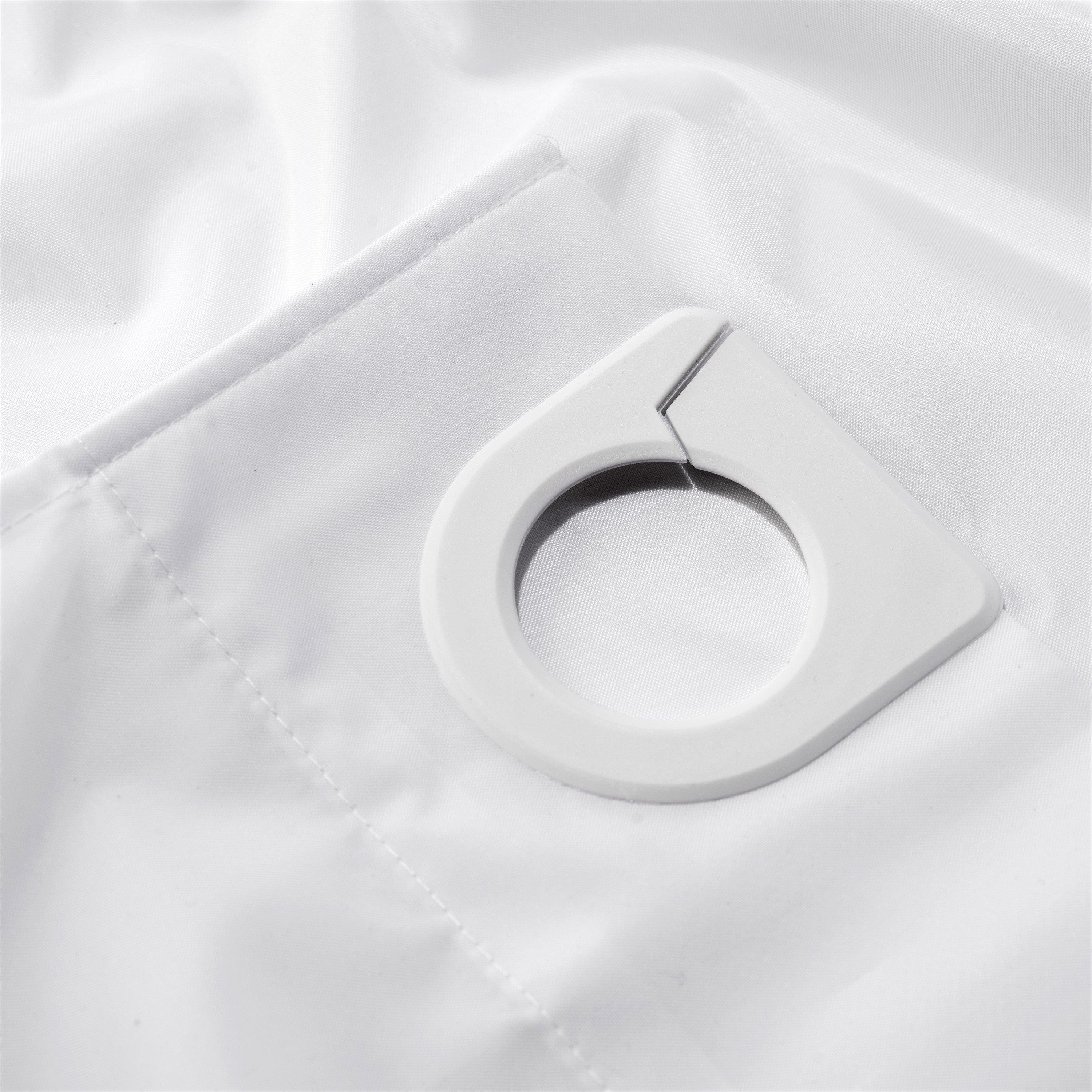 White - Croydex - White Textile Hook N Hang Shower Curtain - 6