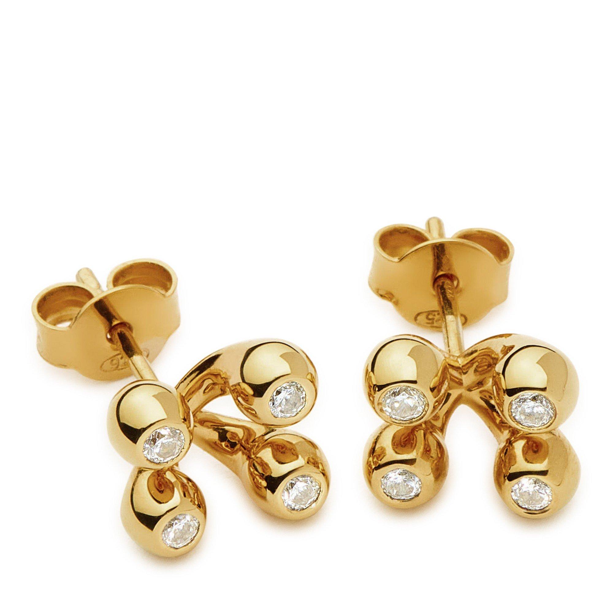 GOLD - Missoma - FLAG TWINS ATOMIC PETALS STUDS