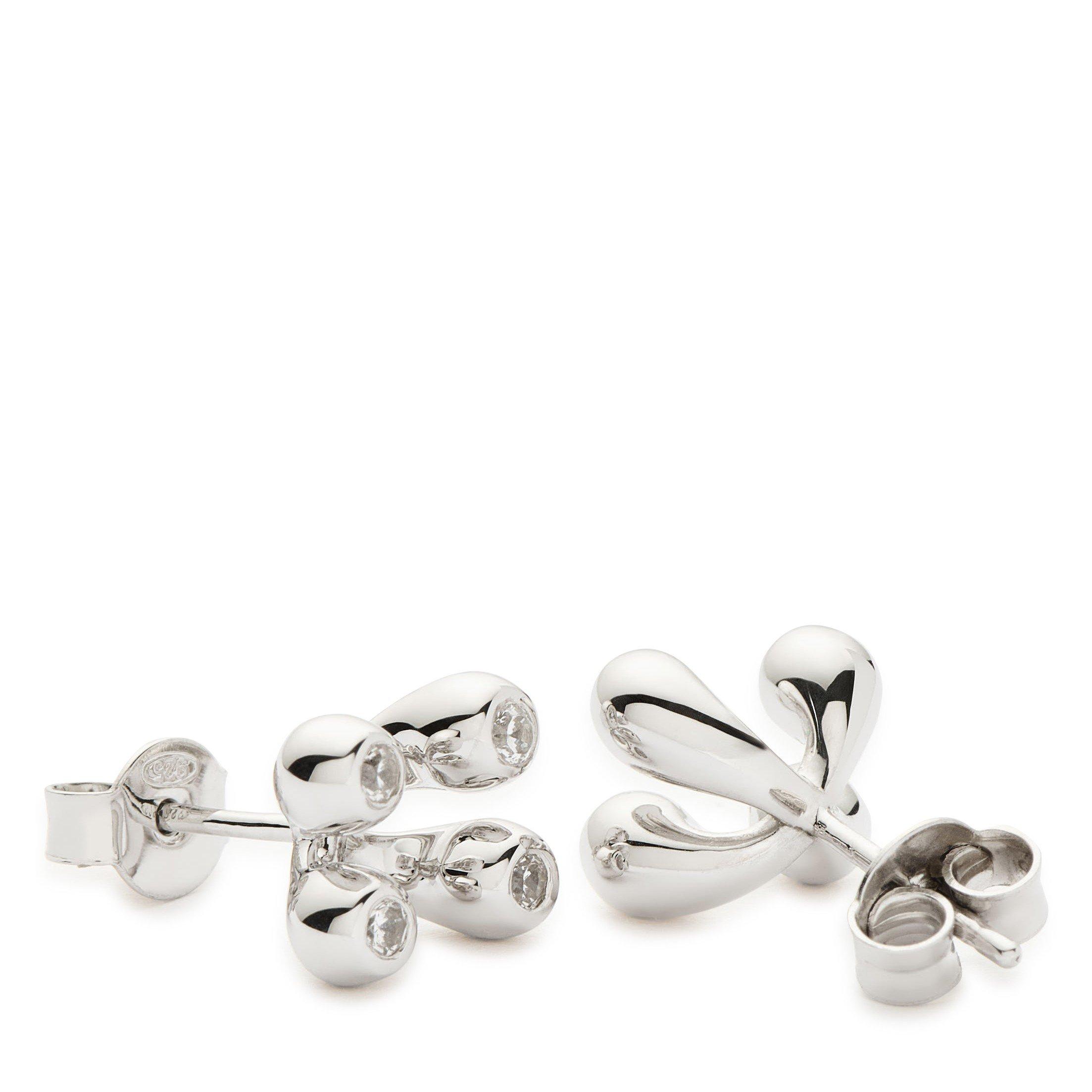 SILVER - Missoma - FLAG TWINS ATOMIC PETALS STUDS