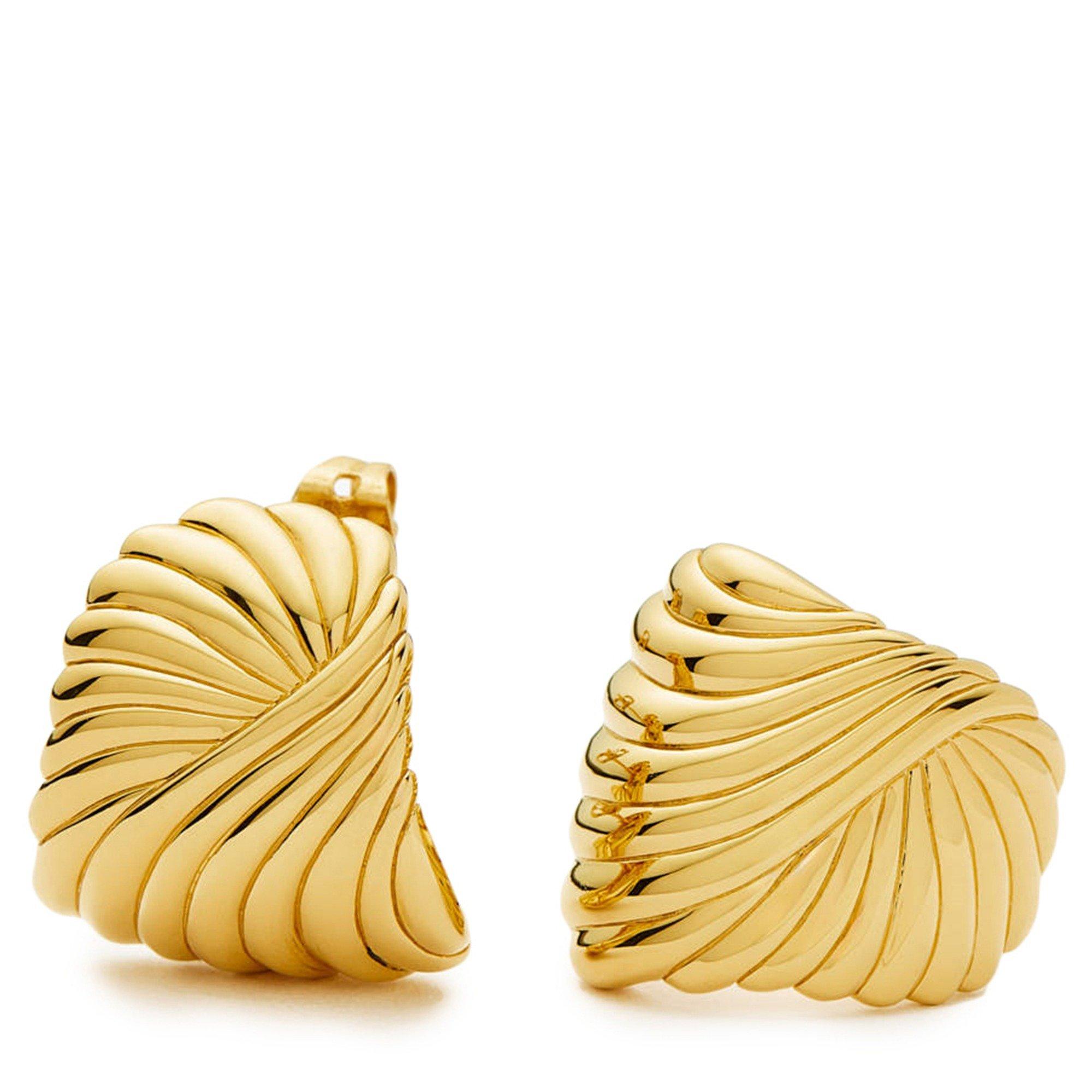 GOLD - Missoma - Women's Ripple Gold Stud Earrings - 2
