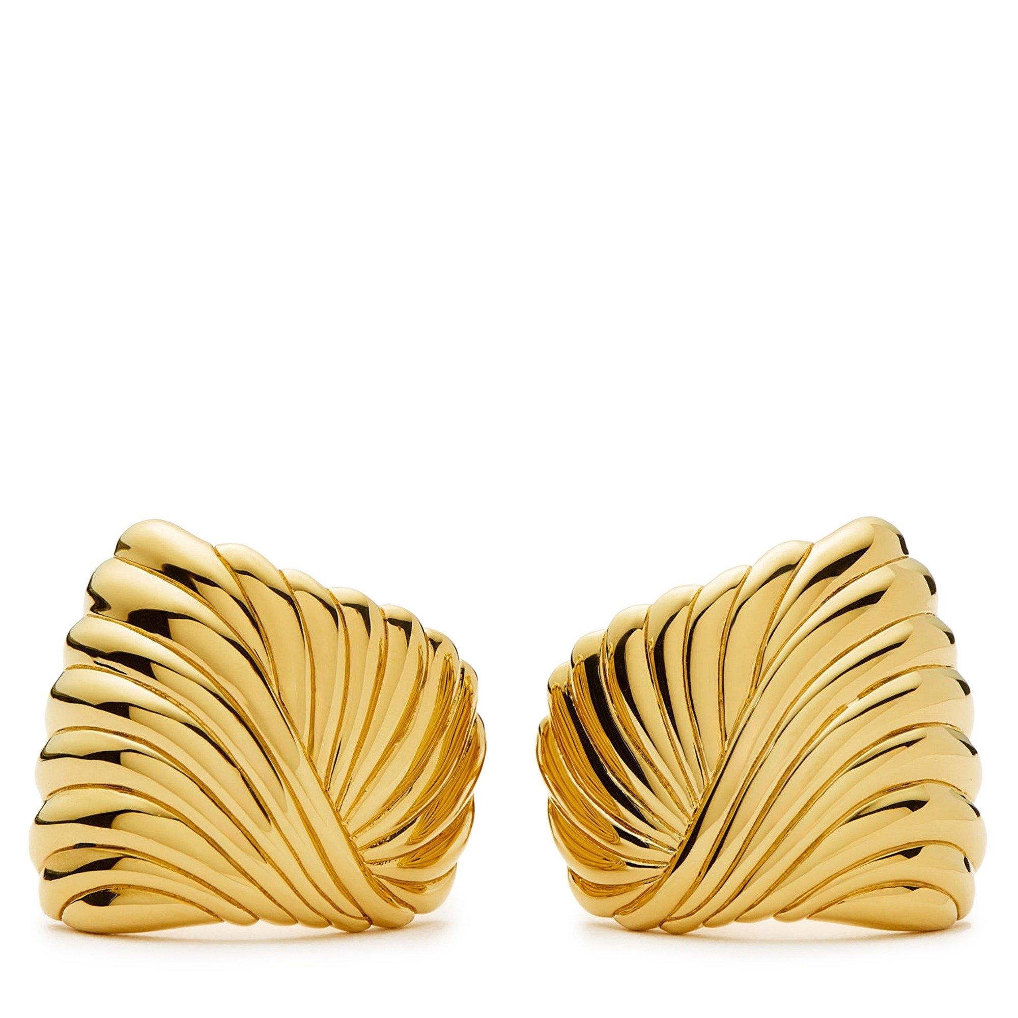 GOLD - Missoma - Women's Ripple Gold Stud Earrings - 4