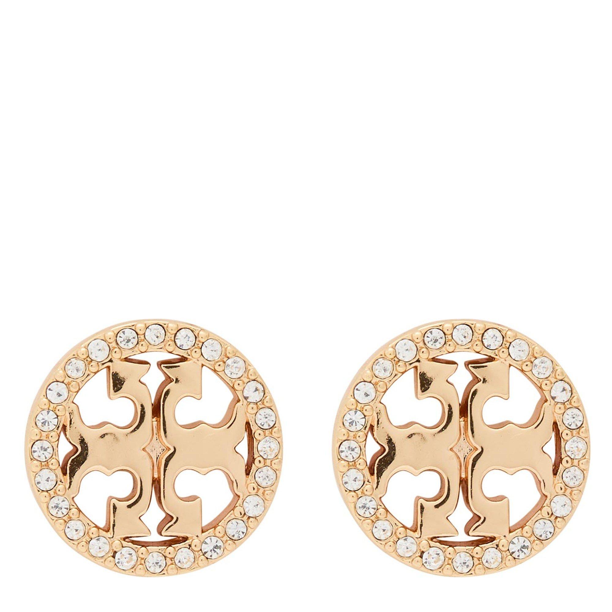 GOLD - Tory Burch - Icon Pav¿¿ Circle Stud Earrings