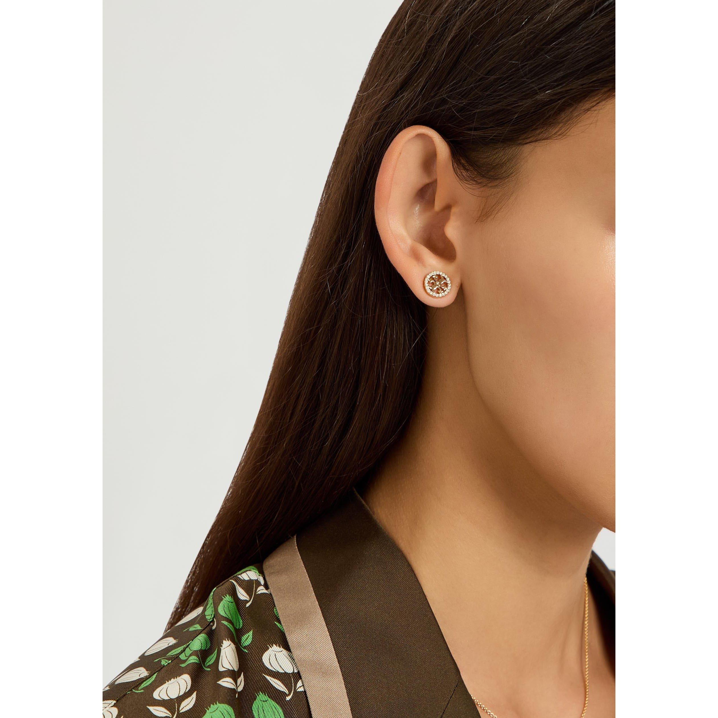 GOLD - Tory Burch - Icon Pav¿¿ Circle Stud Earrings - 3