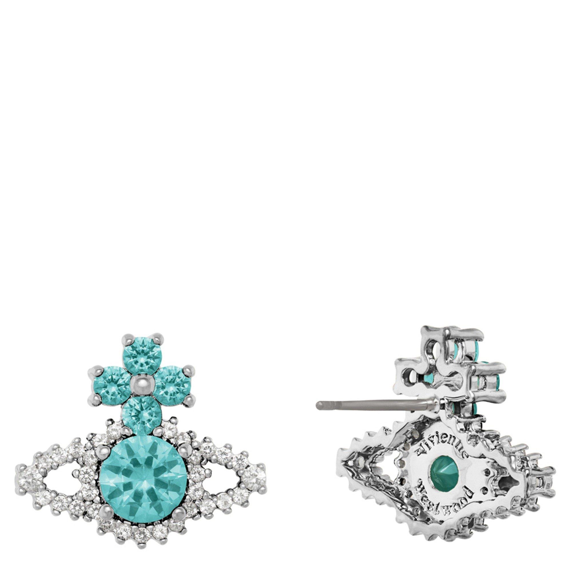 SILVER - Vivienne Westwood - Women's Valentina Orb Stud Earrings - 2