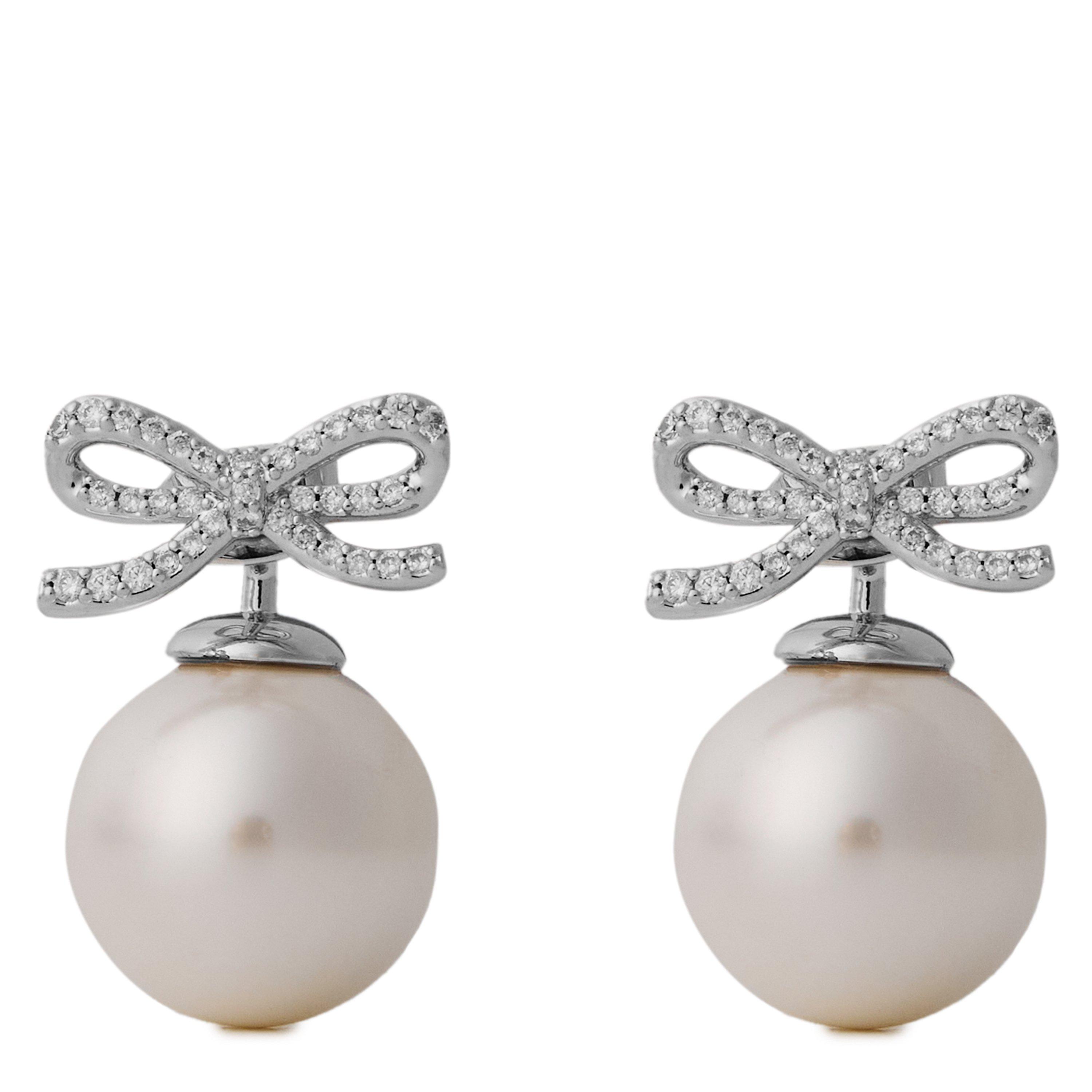 SILVER - Self Portrait - CRYSTAL BOW PEARL BACK EA - 1