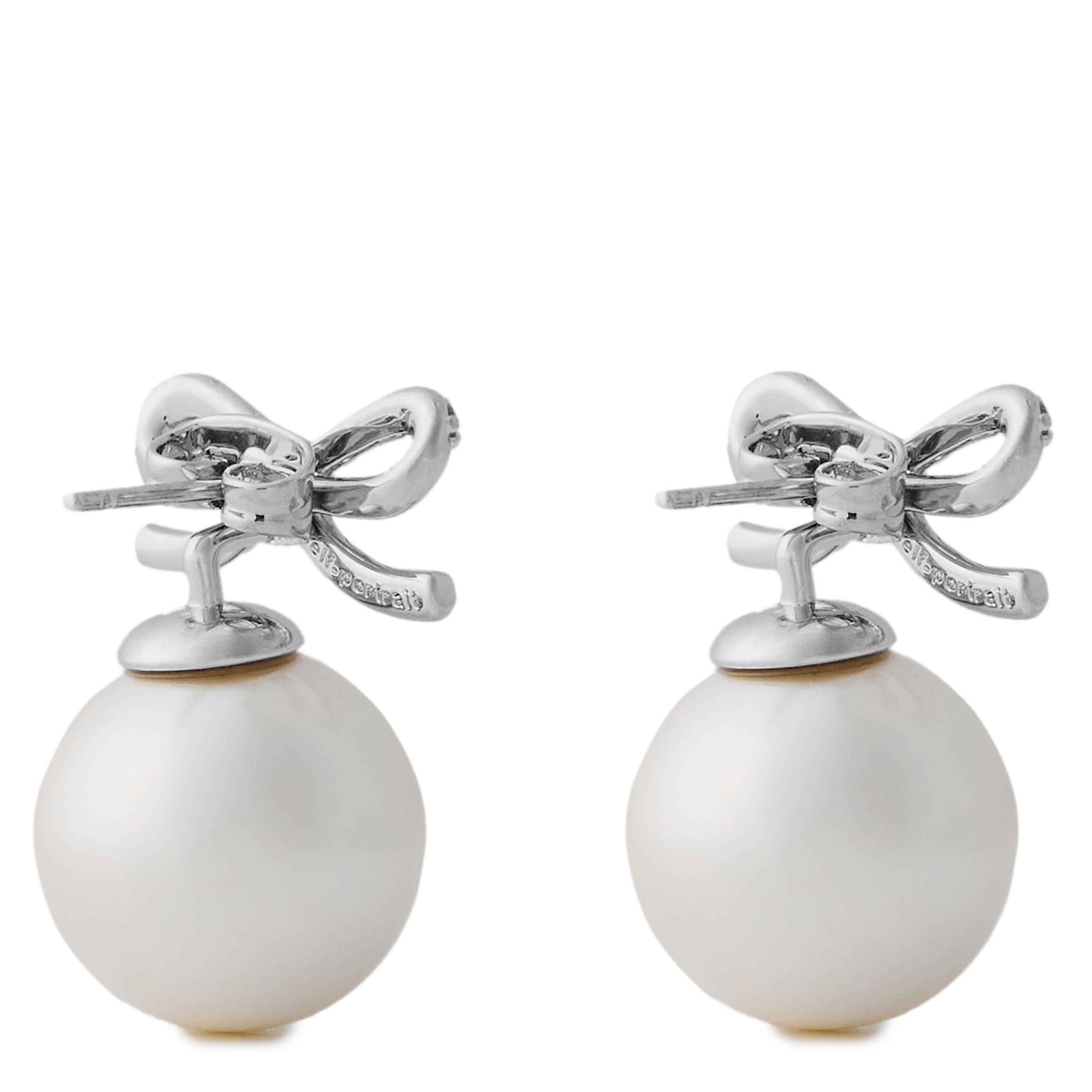 SILVER - Self Portrait - CRYSTAL BOW PEARL BACK EA - 2