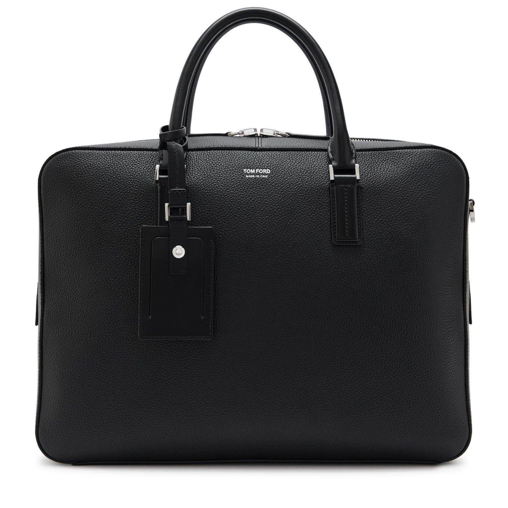 BLACK - Tom Ford - TOM FORD LTHR ELLIOT BRIEFCASE