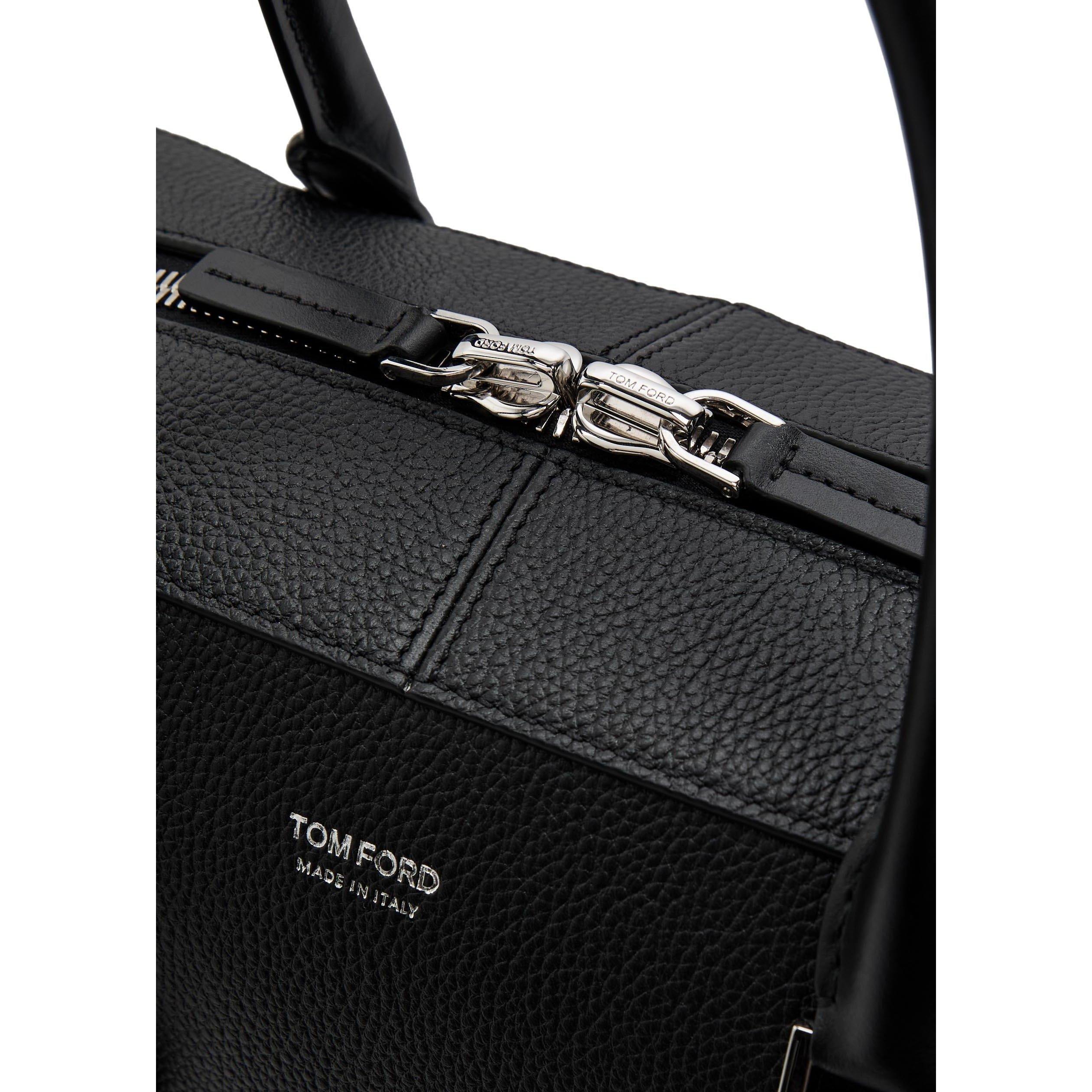 BLACK - Tom Ford - TOM FORD LTHR ELLIOT BRIEFCASE - 4