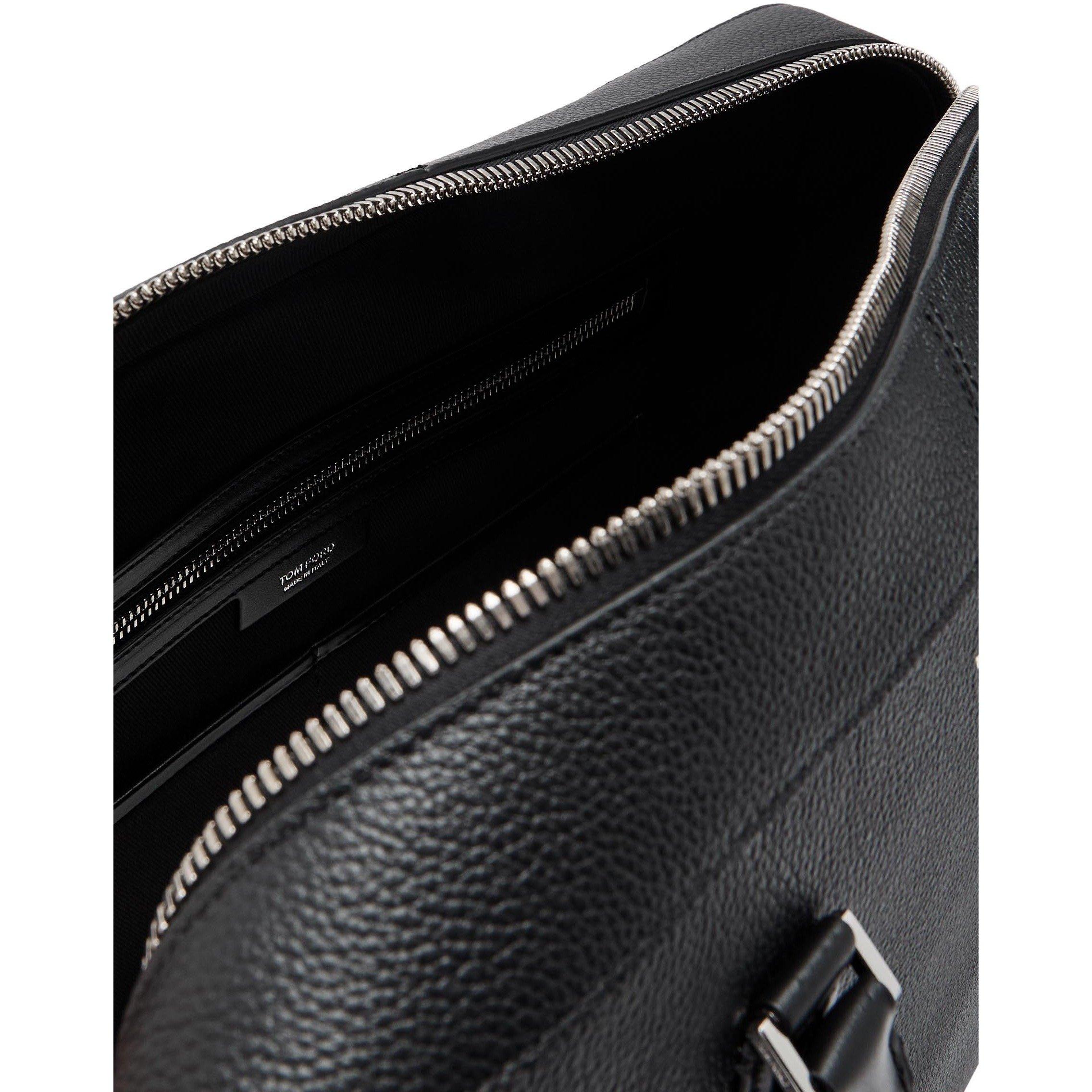 BLACK - Tom Ford - TOM FORD LTHR ELLIOT BRIEFCASE - 5