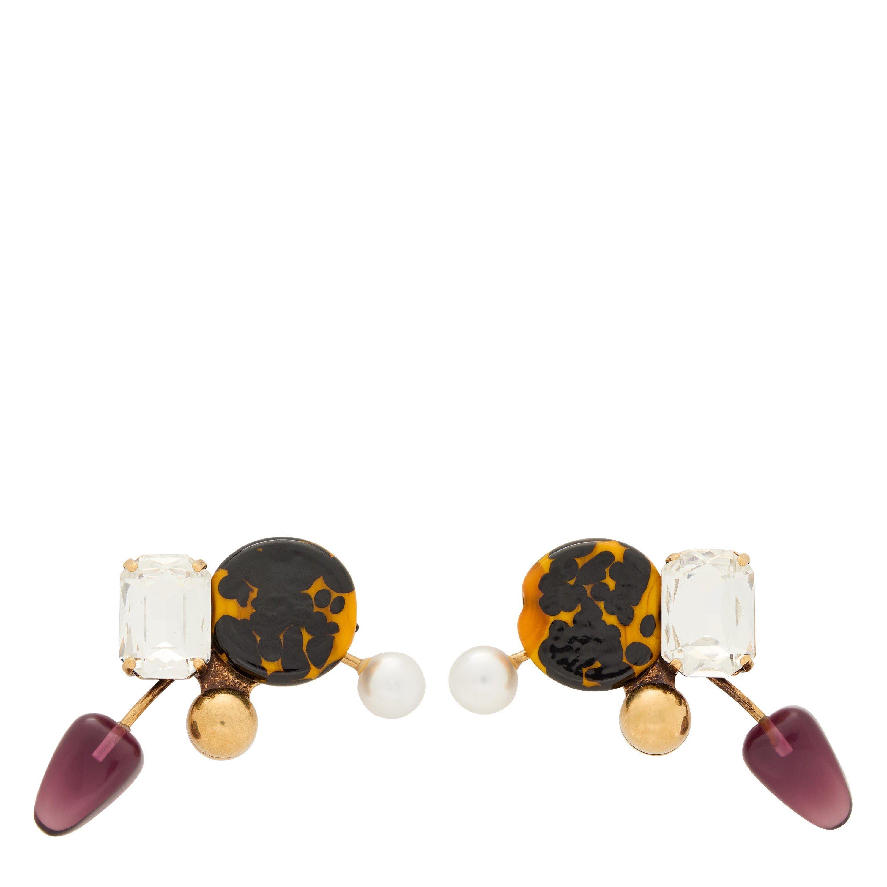 MULTICOLOURED 1 - Dries Van Noten - STUD GLASS EARRINGS