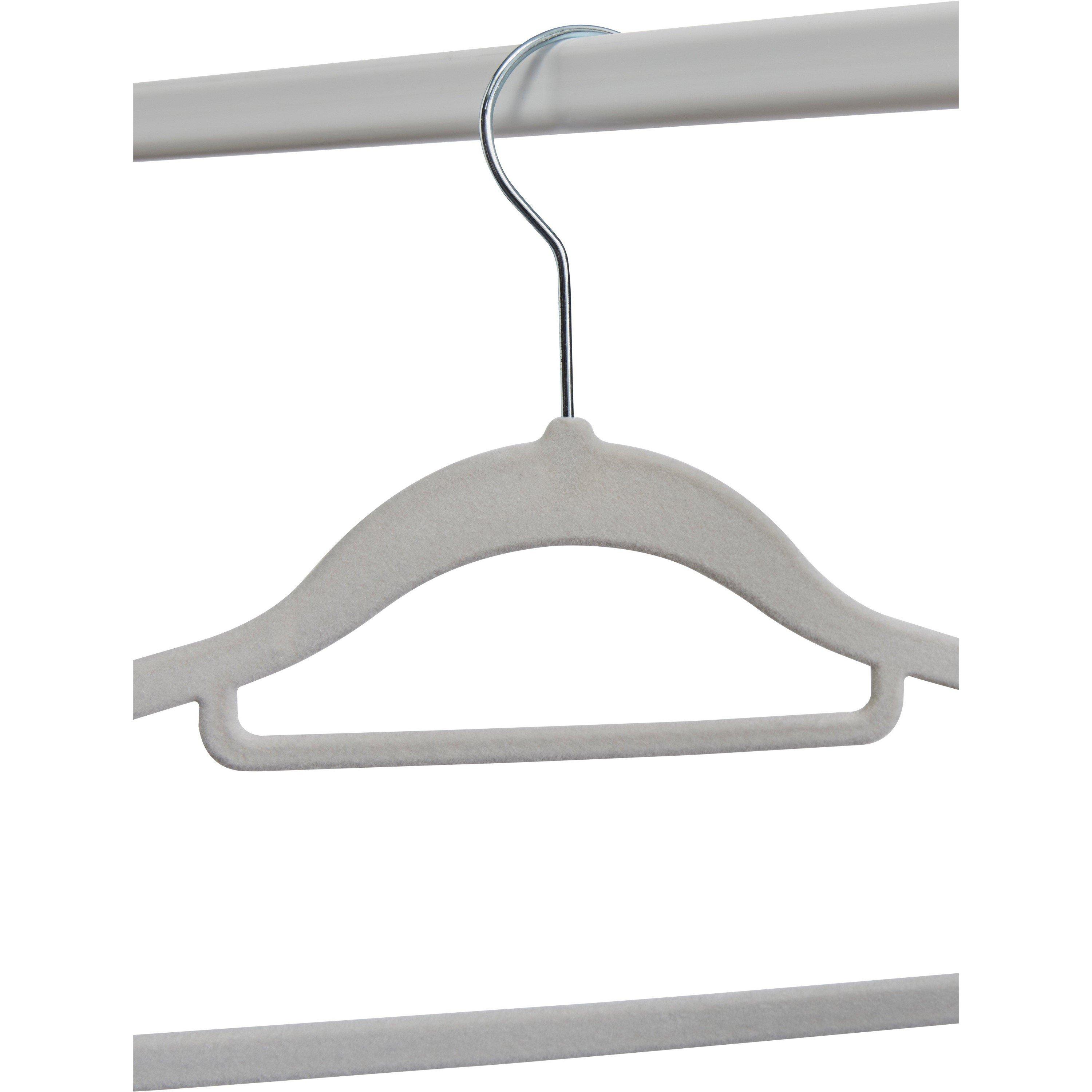 Grey - Homelife - Set of 20 Velvet Coat Hangers - 3