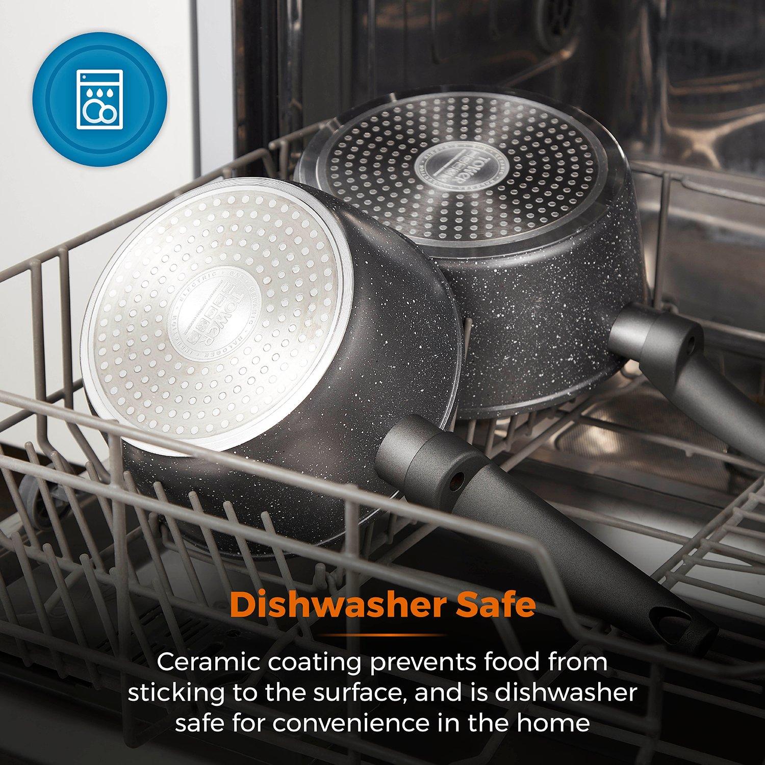 Grey - Tower - Cerastone Forged 3 Piece Saucepan Set - 7