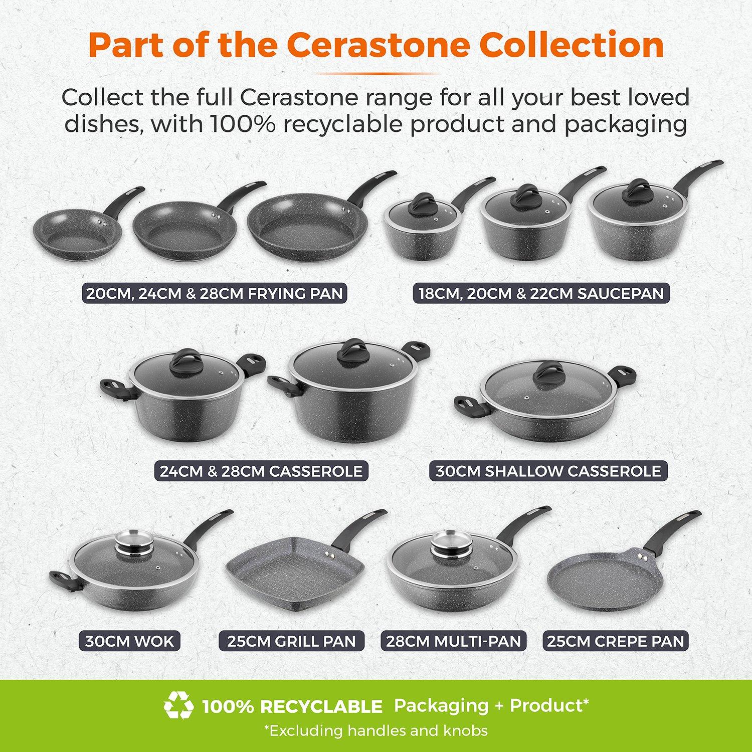 Grey - Tower - Cerastone Forged 3 Piece Saucepan Set - 9