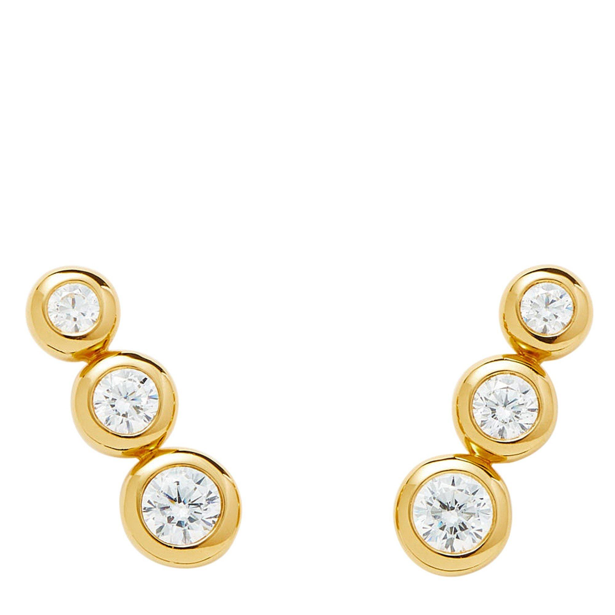 GOLD - Missoma - WHITE CZ TRIO STUDS