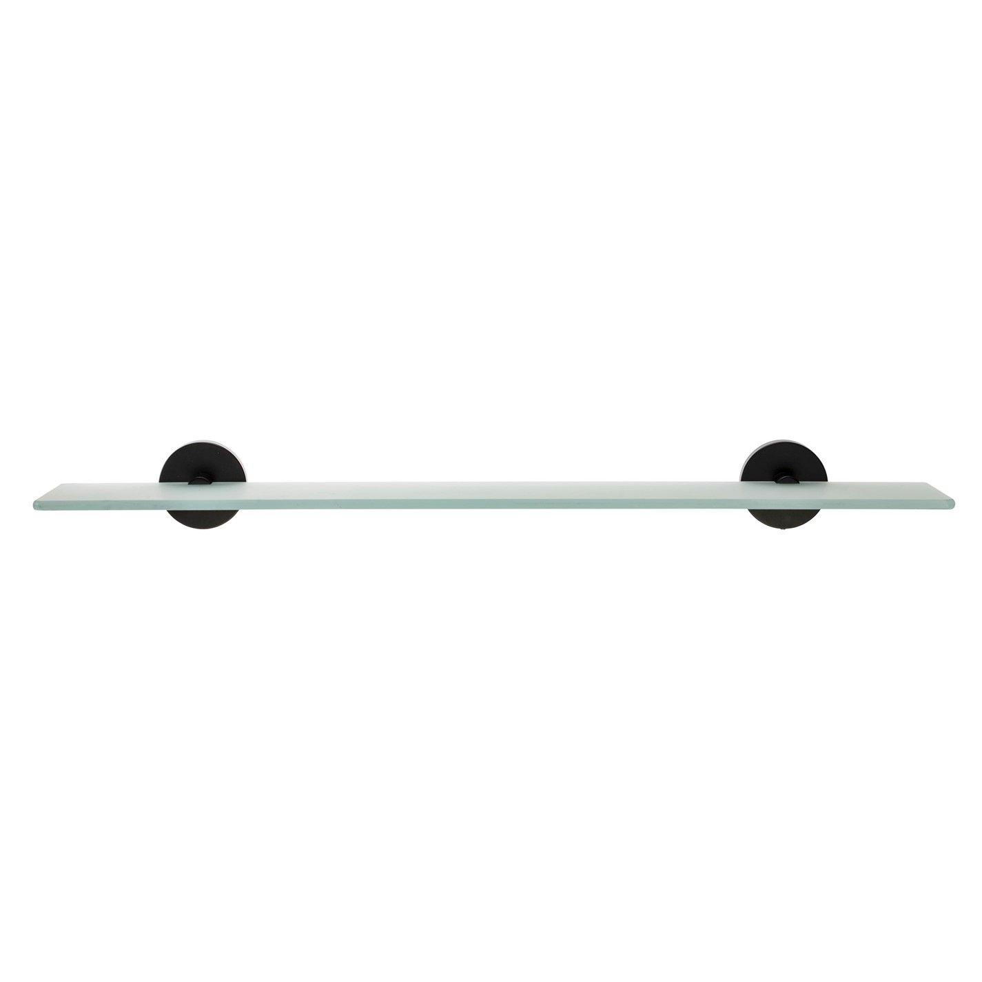 Black - Croydex - Epsom Black Flexi-Fix - Glass Shelf - 4