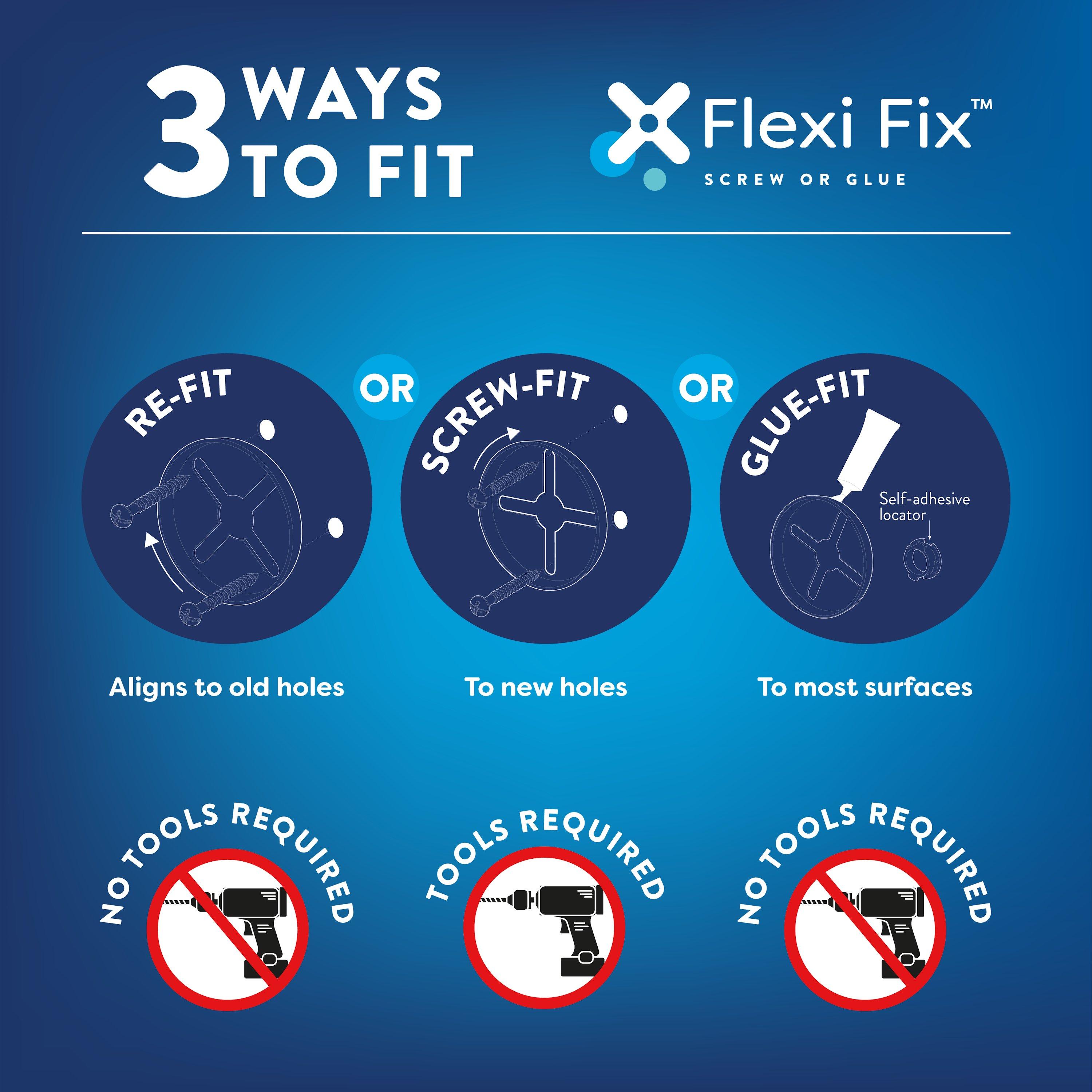 Black - Croydex - Epsom Black Flexi-Fix - Glass Shelf - 7