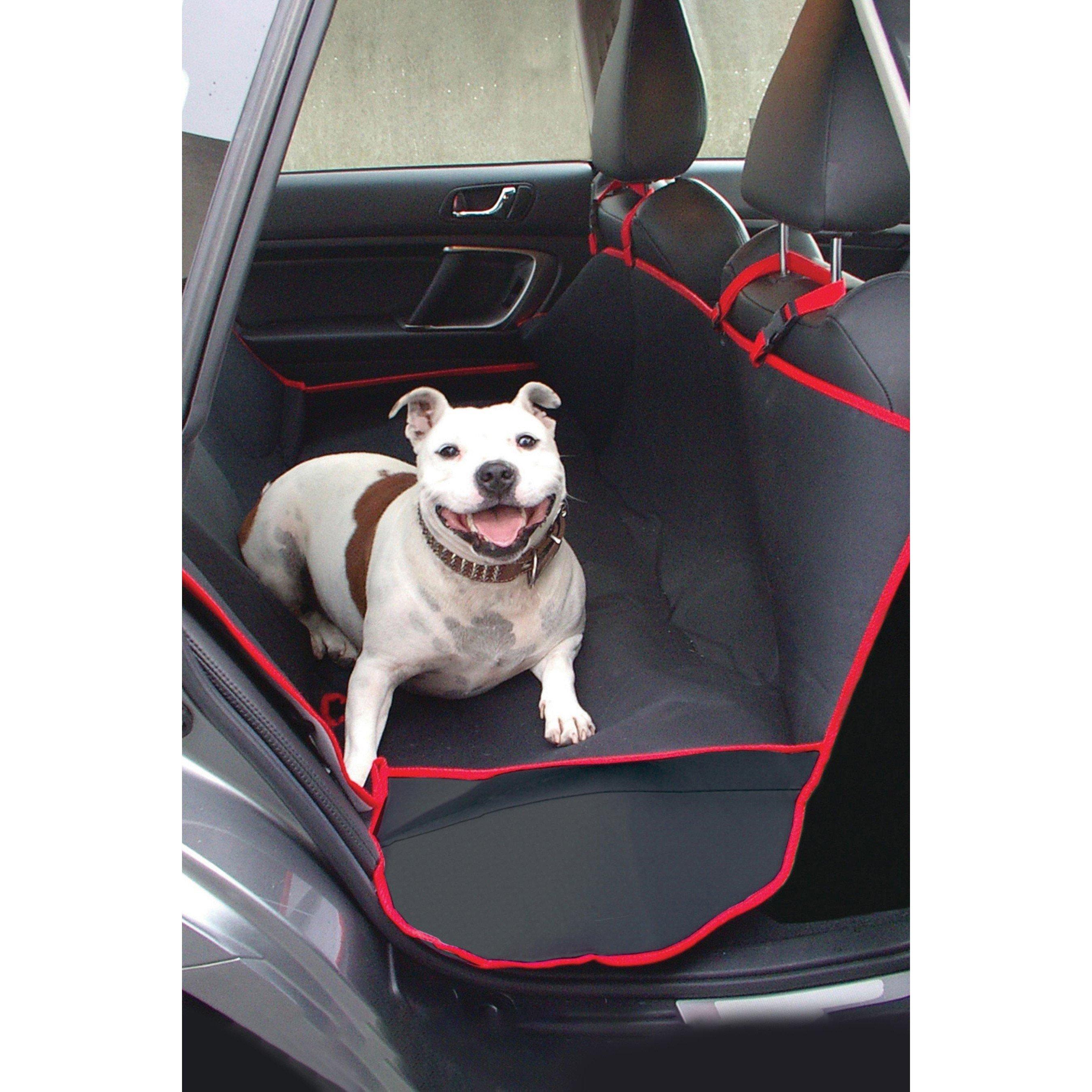 Black/Red - Streetwize - Pet Vehicle Rear Seat Protection Cover