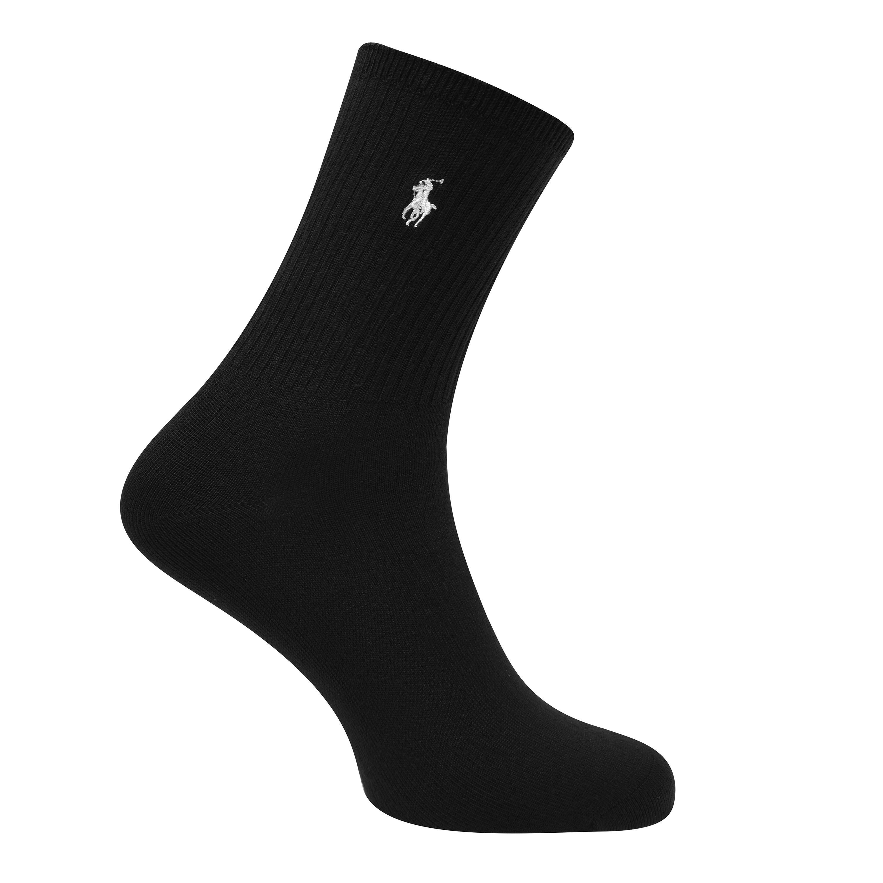 Black - Polo Ralph Lauren - Women's 3-Pack Crew Socks - 2