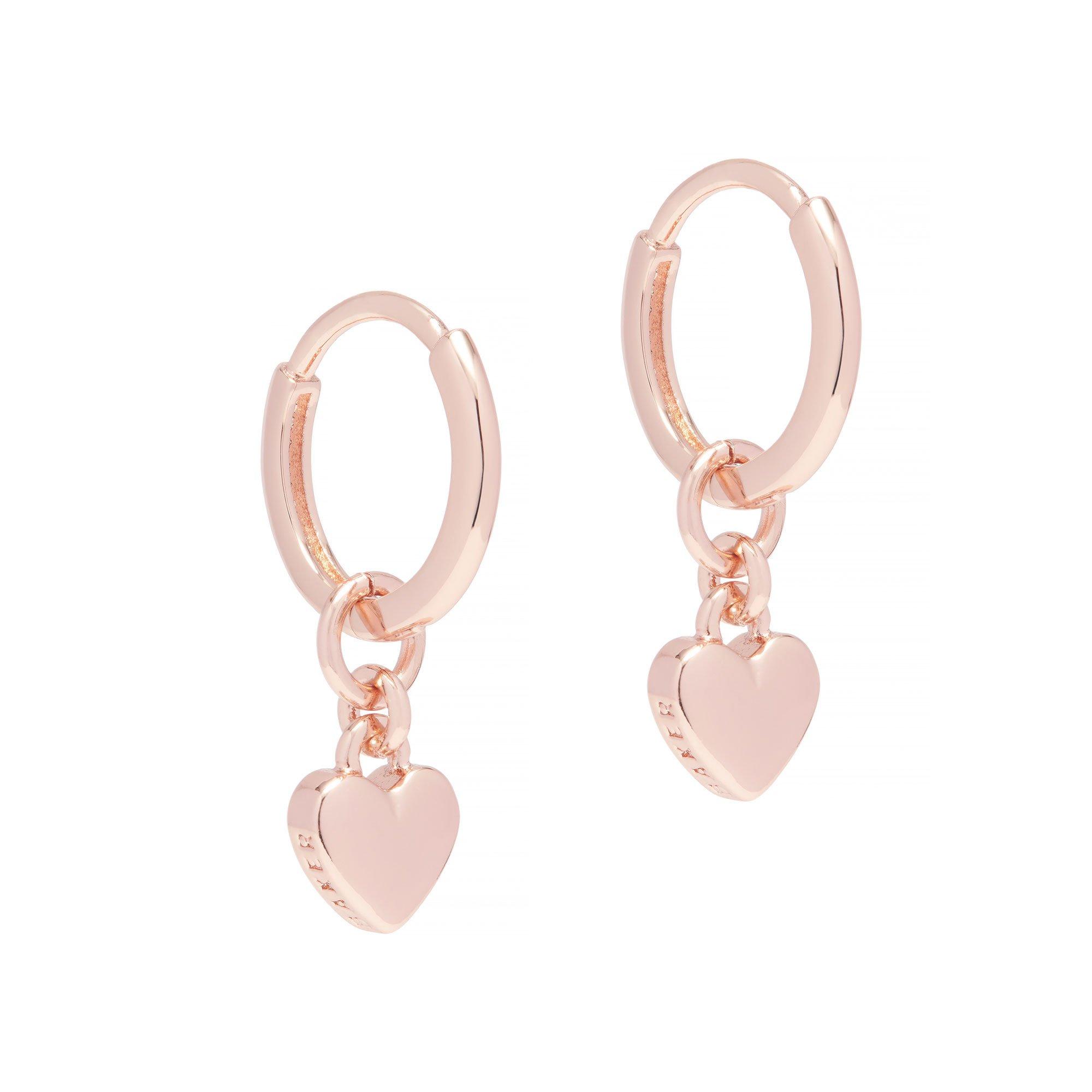 Rose Gold* - Ted Baker - Harrye Tiny Heart Huggie Earrings - 1