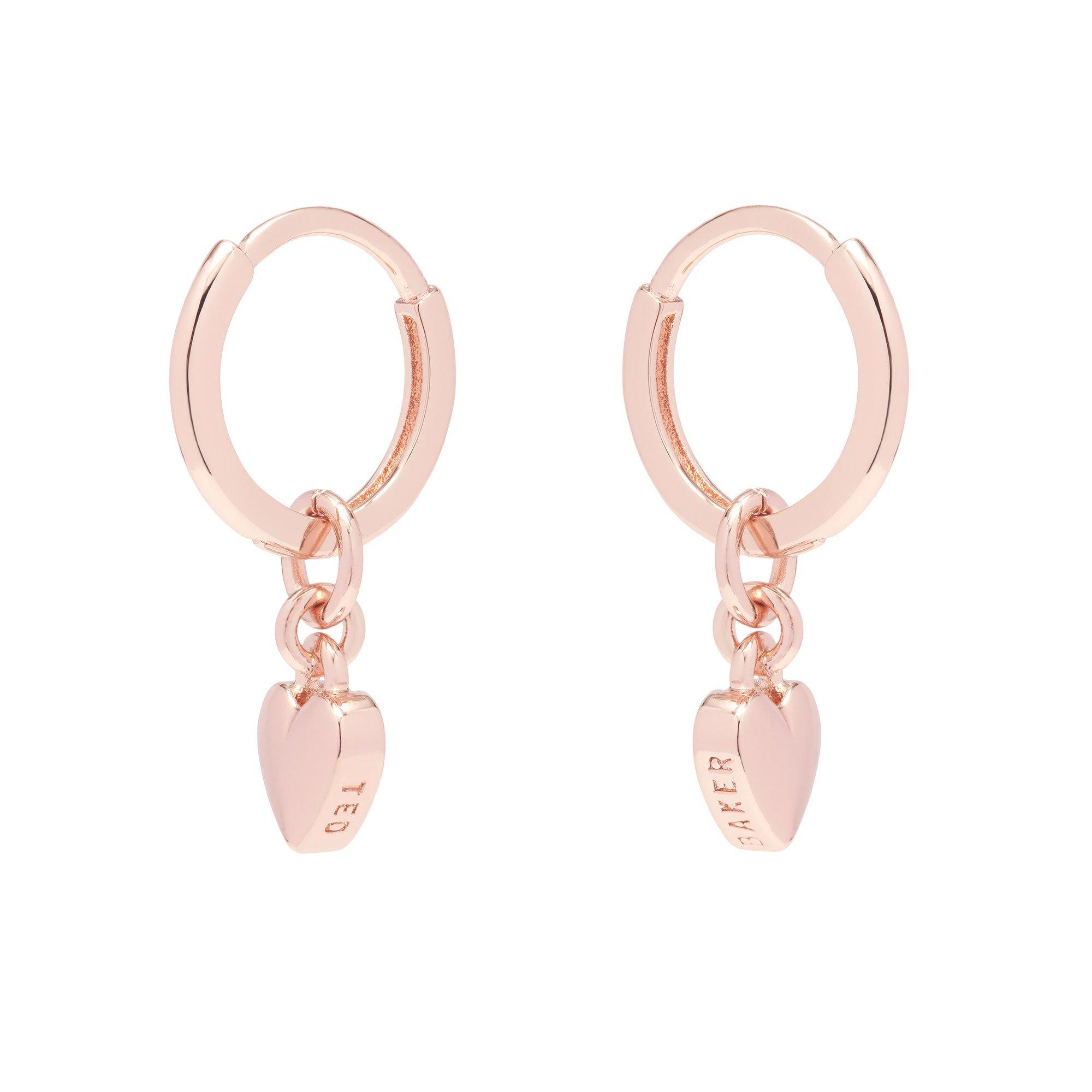 Rose Gold* - Ted Baker - Harrye Tiny Heart Huggie Earrings - 2