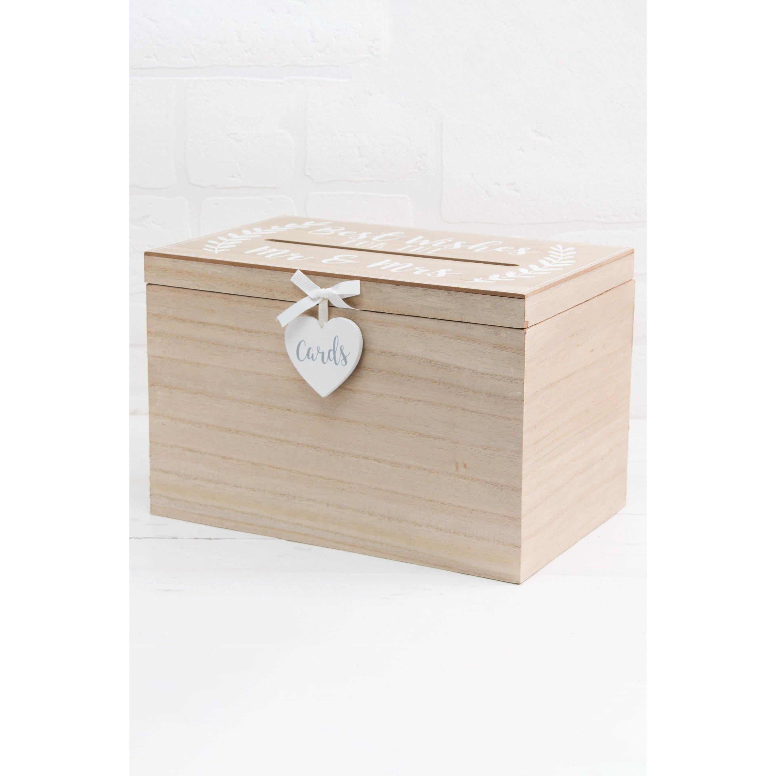 Celebrations  Card Box - Best Wishes For The Mr & Mrs - Brown
