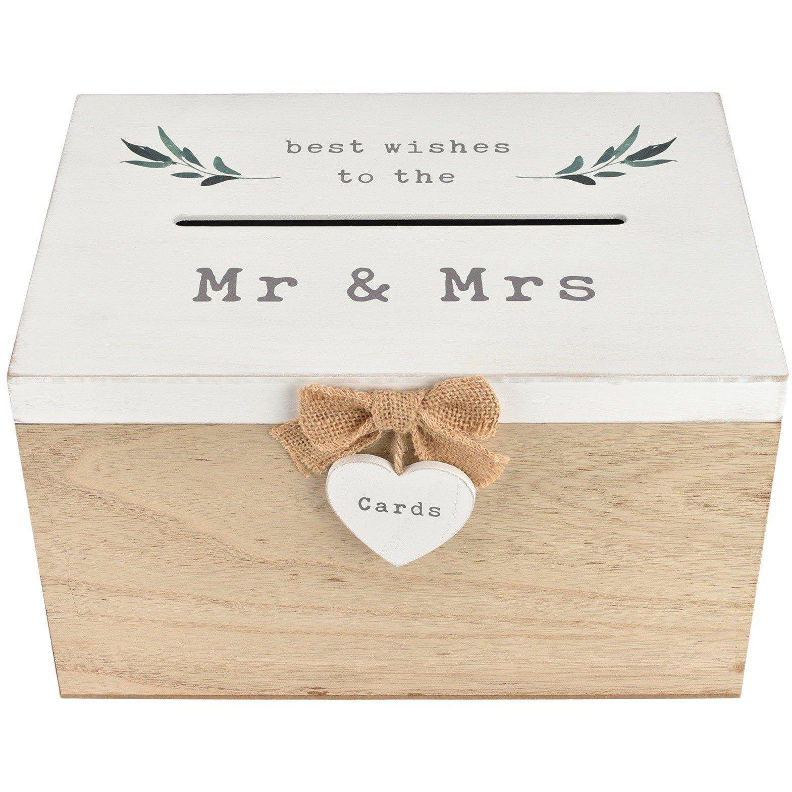 Brown/White - Celebrations - Love Story Card Box Best Wishes To The Mr & Mrs