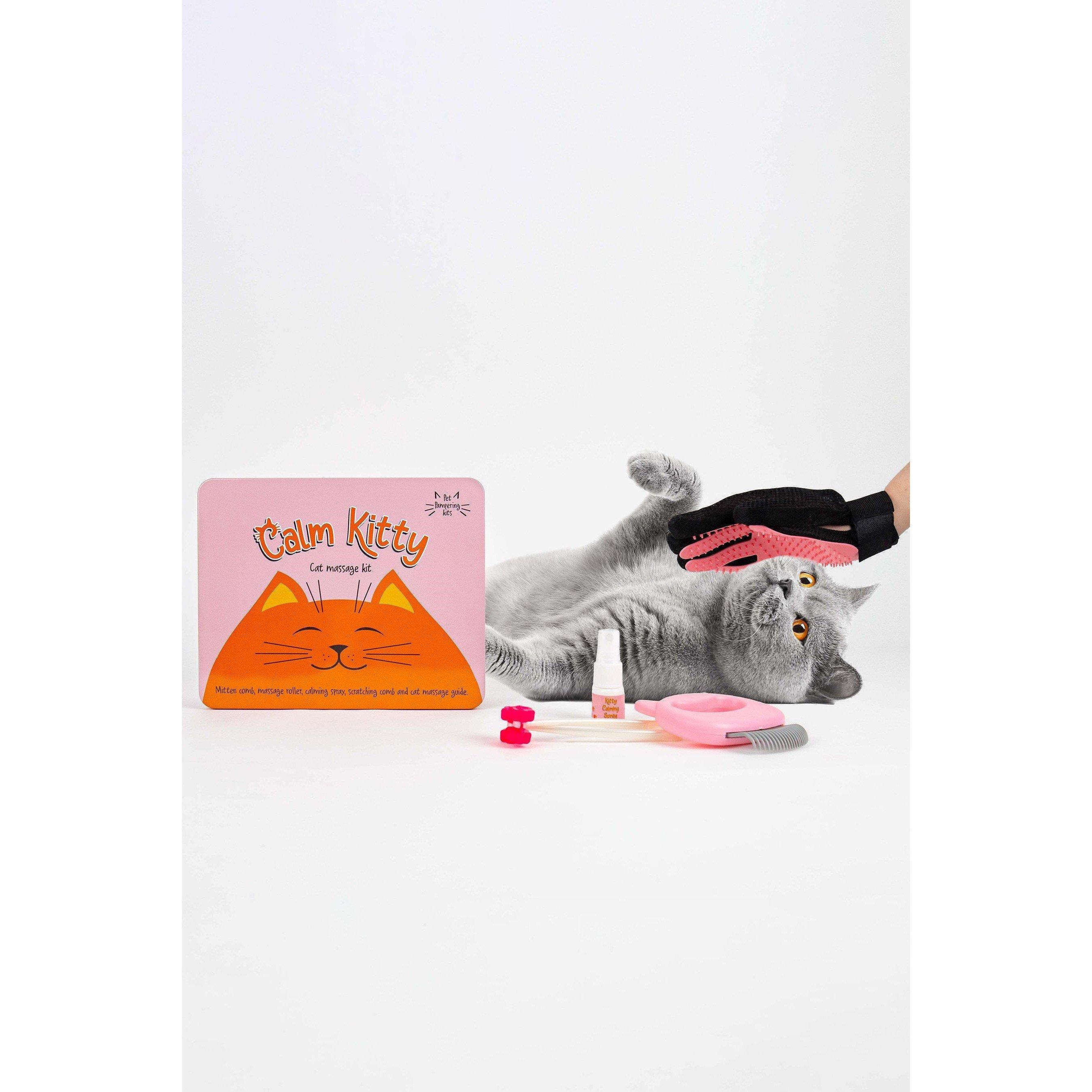 Pink - Gift Republic - Pet Pampering Cat Massage Kit - 1