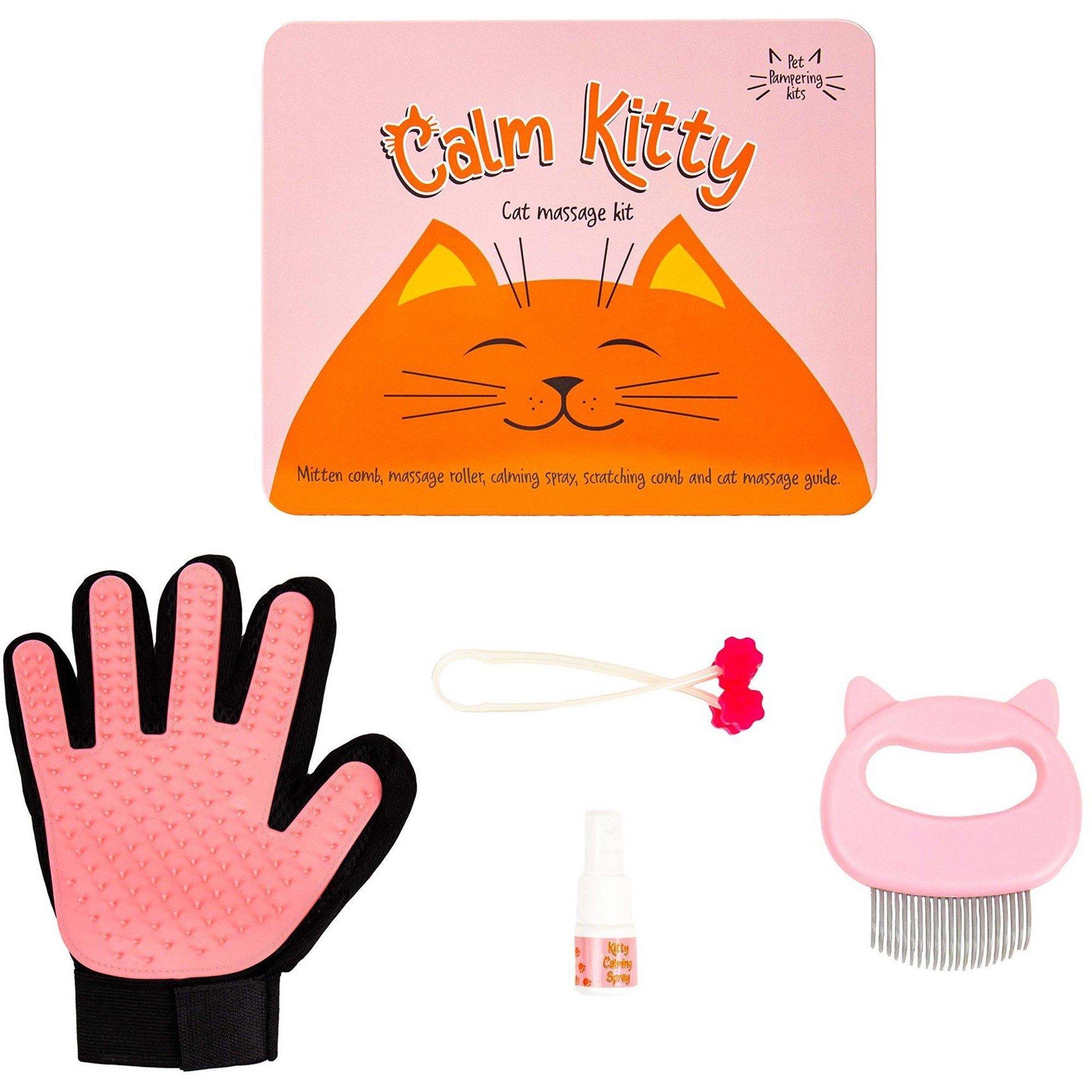Pink - Gift Republic - Pet Pampering Cat Massage Kit - 2