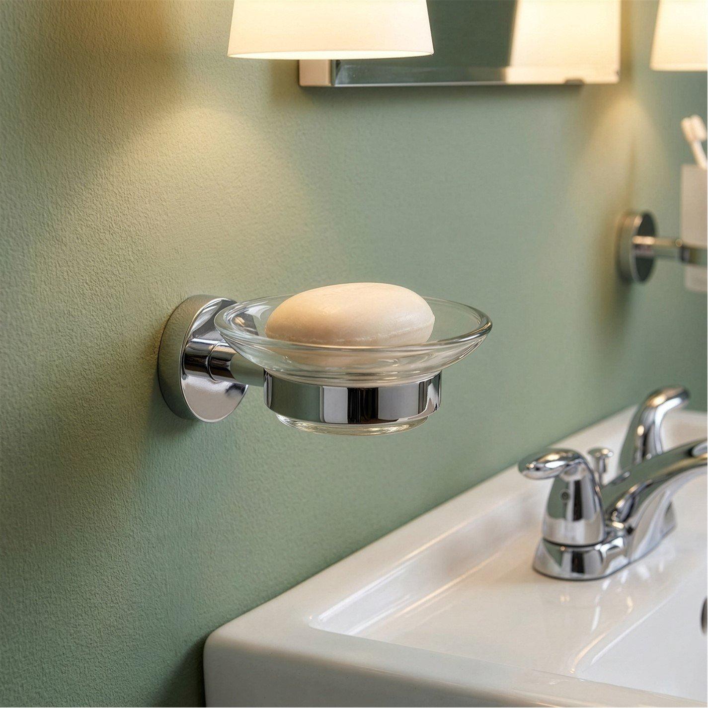 Chrome - Croydex - Flexi-Fix Romsey Soap Dish & Holder - 1