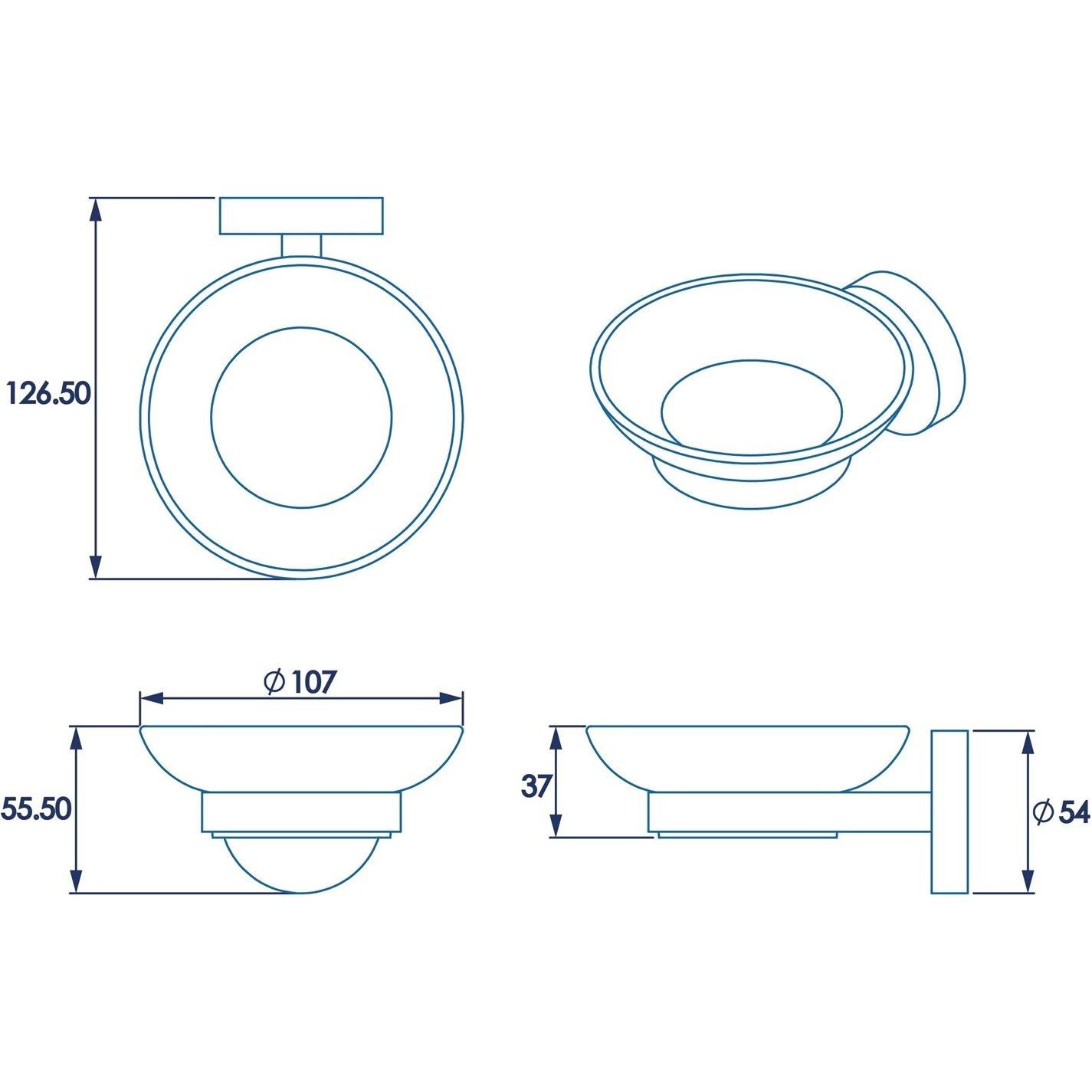 Chrome - Croydex - Flexi-Fix Romsey Soap Dish & Holder - 6