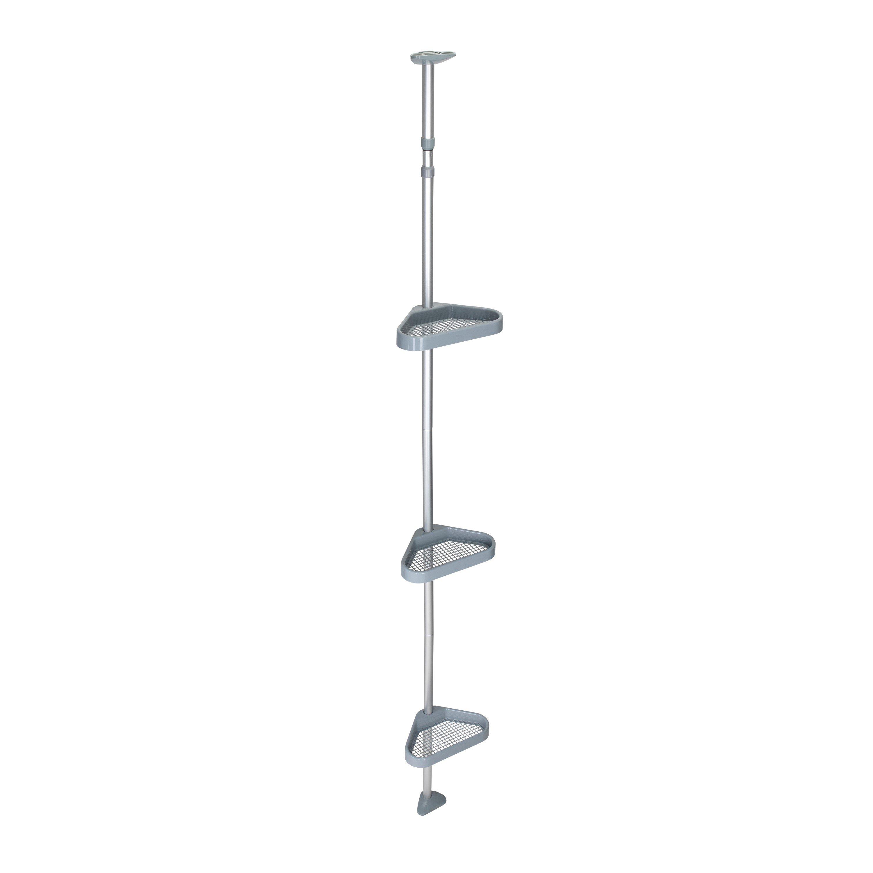 Aluminium - Croydex - Croydex Telescopic Triple Corner Storage Basket - 3