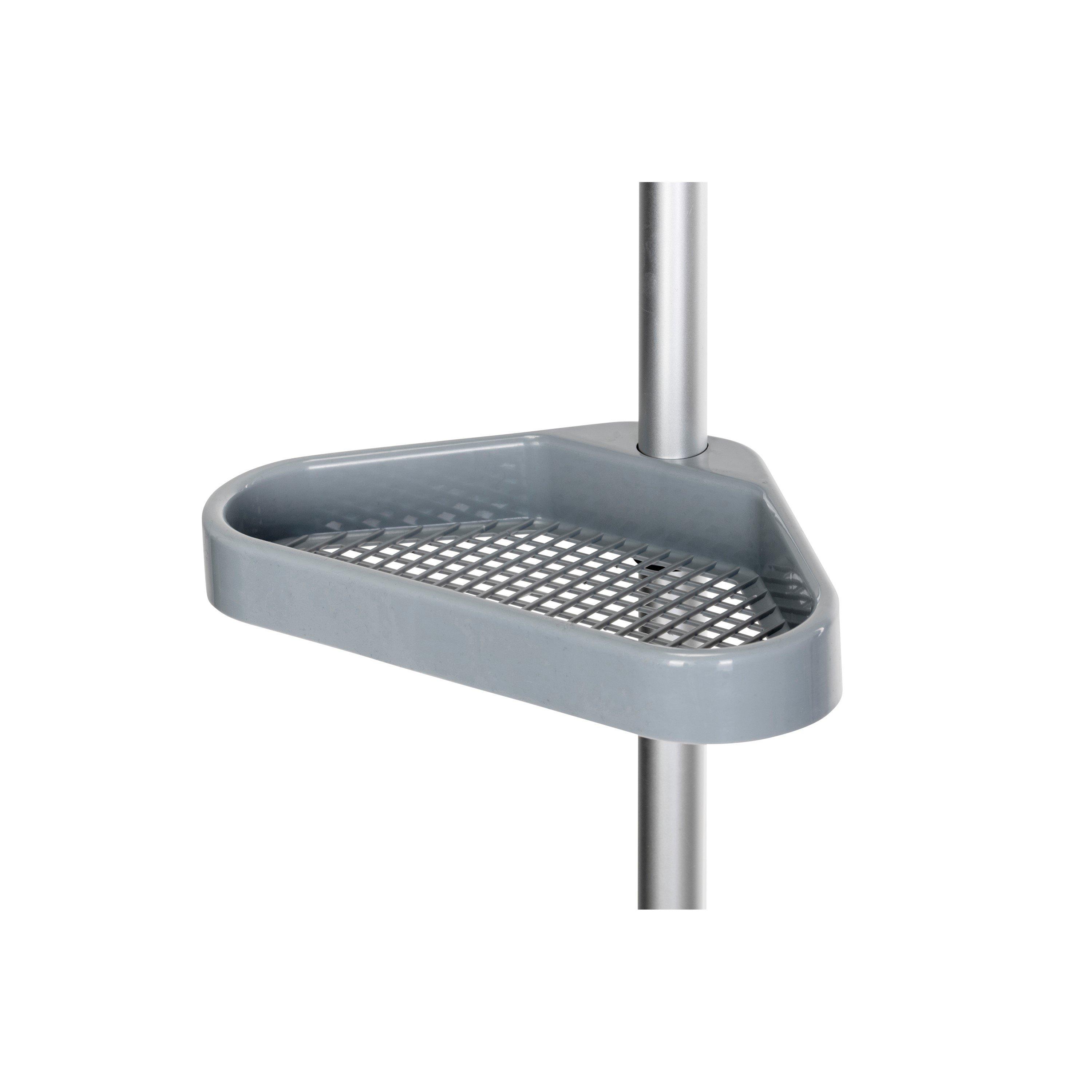 Aluminium - Croydex - Croydex Telescopic Triple Corner Storage Basket - 4