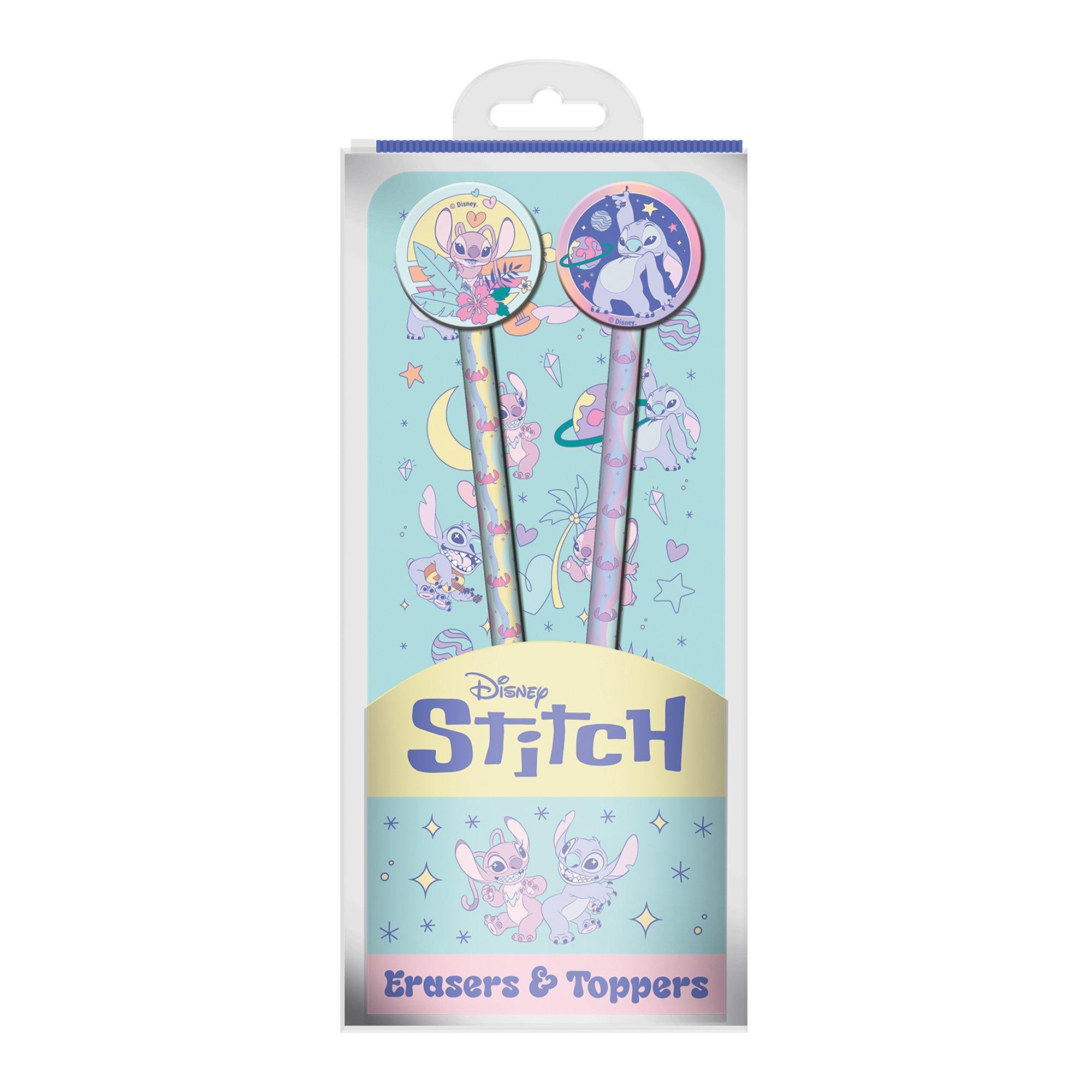 Character  Kids Eraser Topper 2 Pack Pencils Lilo & Stitch