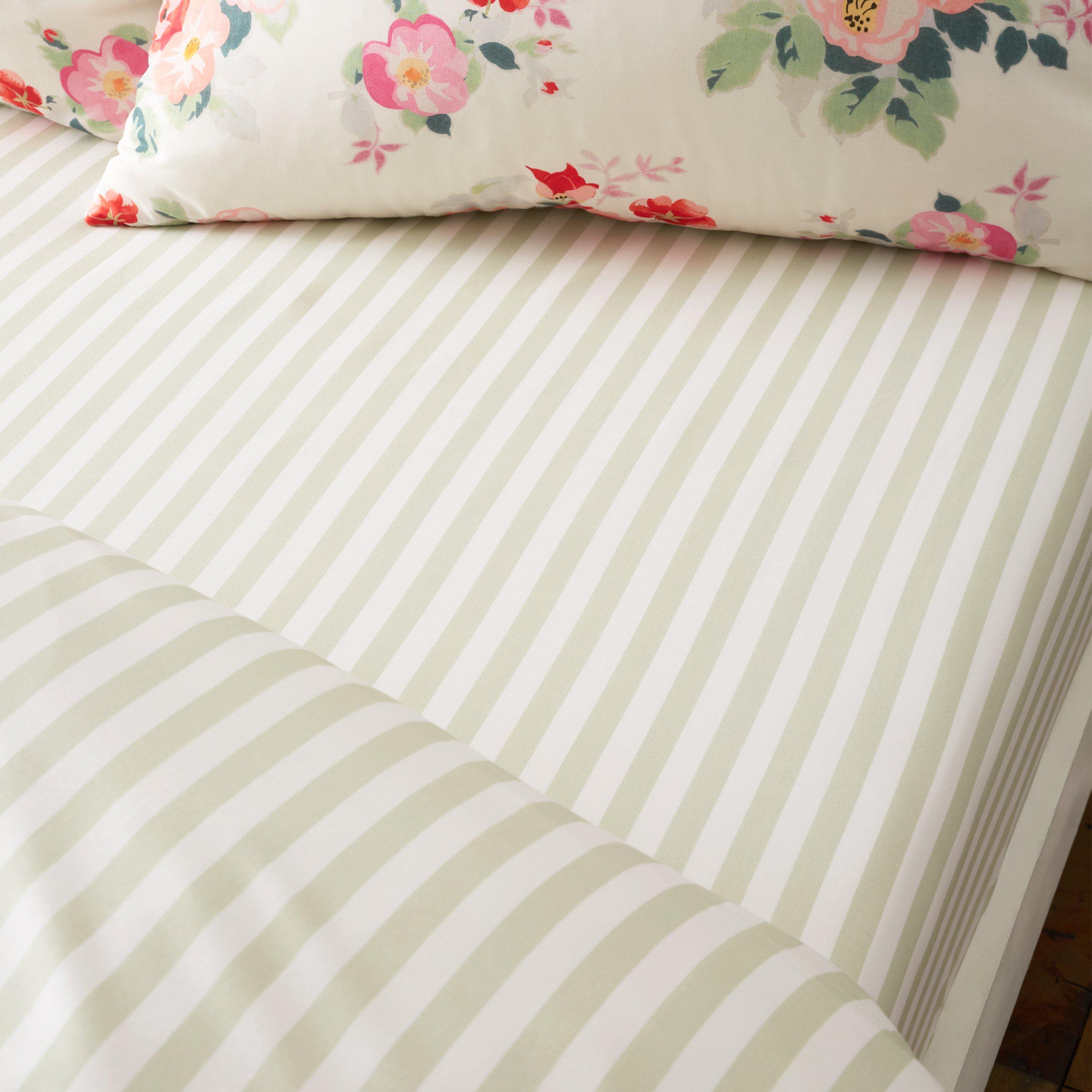 Green - Cath Kidston - Stripe Fitted Sheet - 1