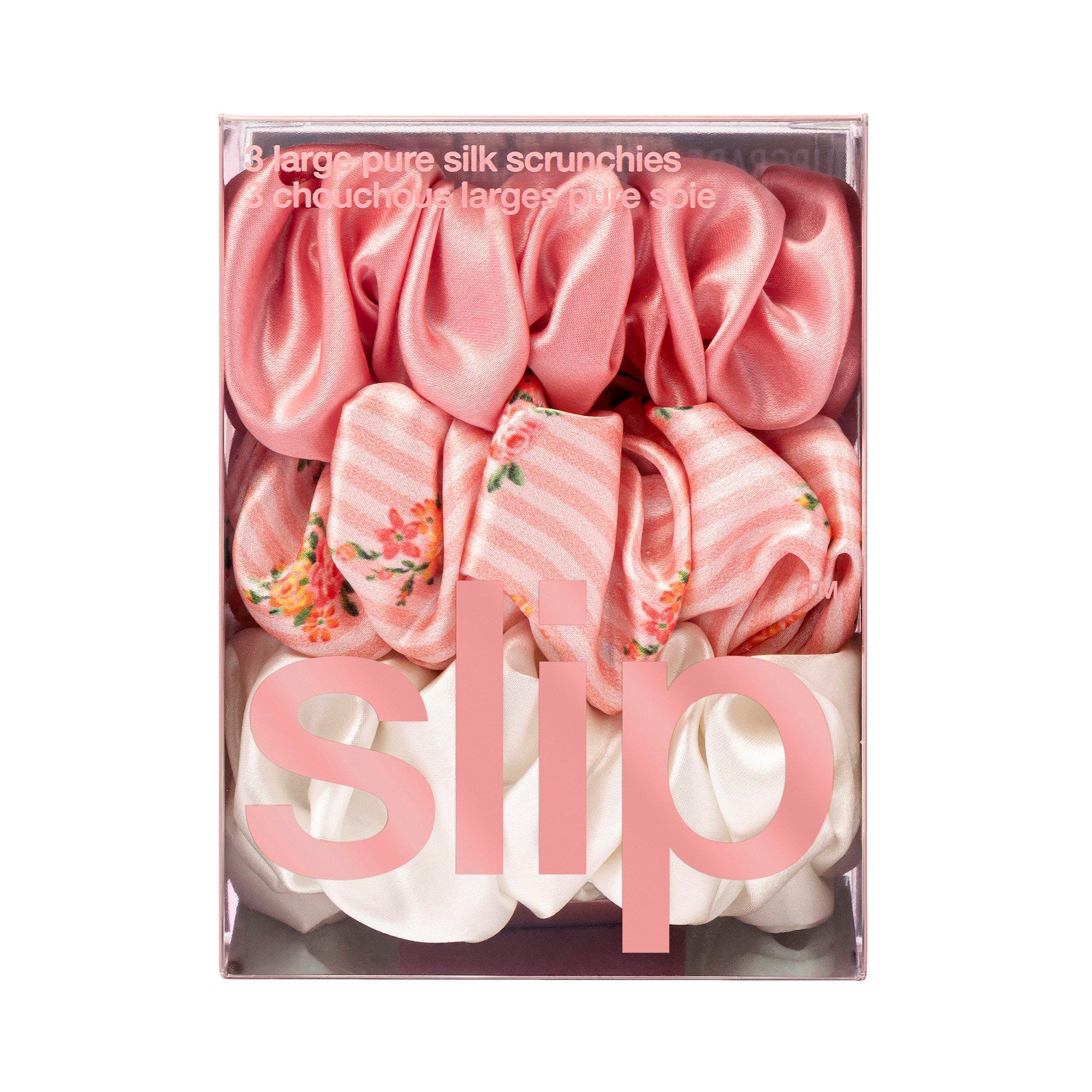 petal - Slip - Large Silk Scrunchies 3 Pack - 4
